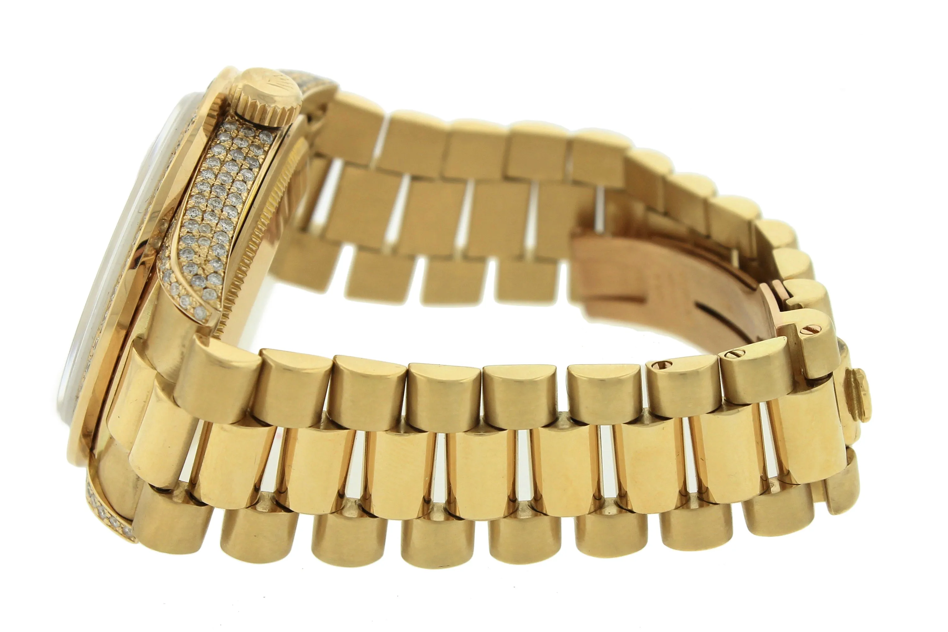 1990 Rolex Day-Date President Double Quickset Diamond 36mm 18238 18K Gold Watch