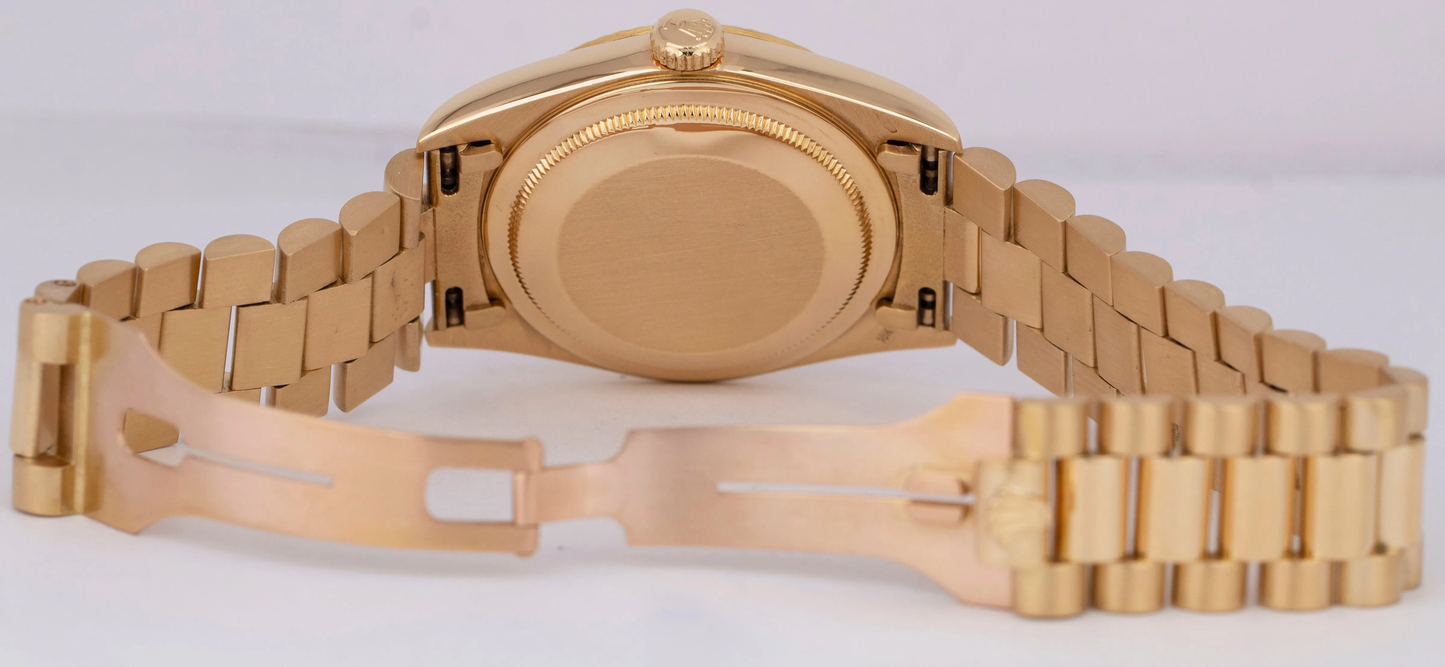 1990 Rolex Day-Date President PAPERS 36mm Diamond 18K Gold Watch 18238 BOX