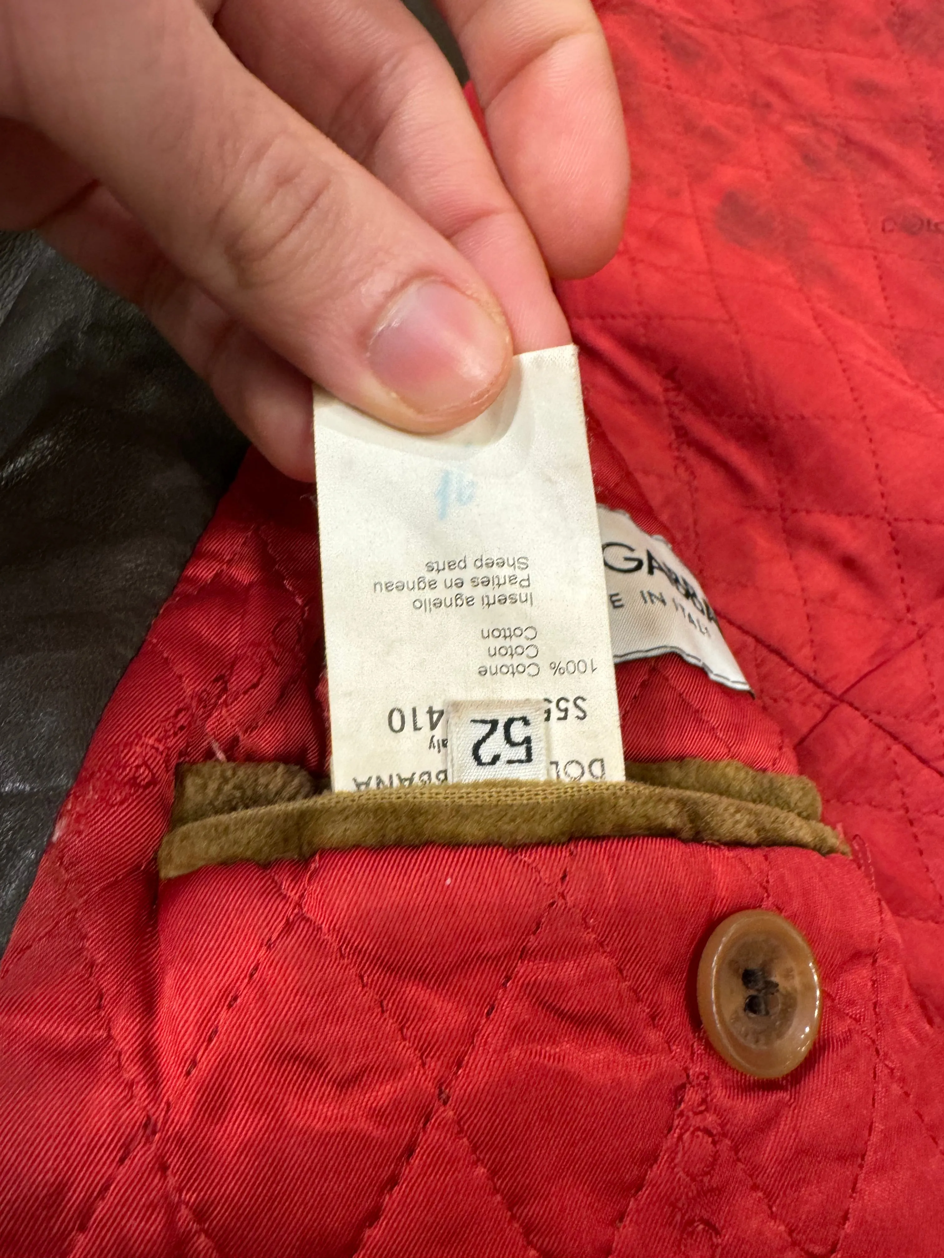 1990s Dolce & Gabbana mainline hybrid corduroy leather jacket