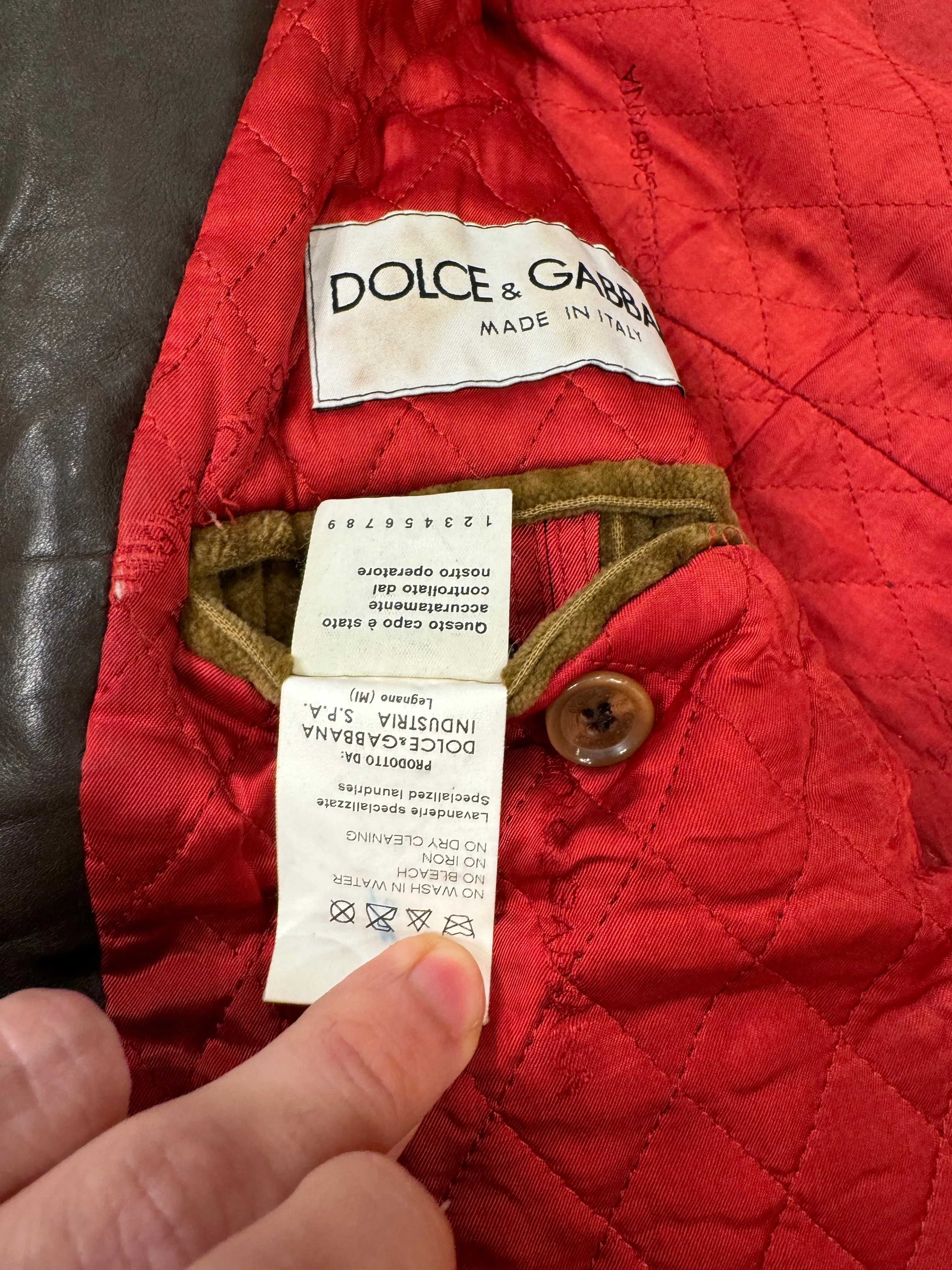 1990s Dolce & Gabbana mainline hybrid corduroy leather jacket