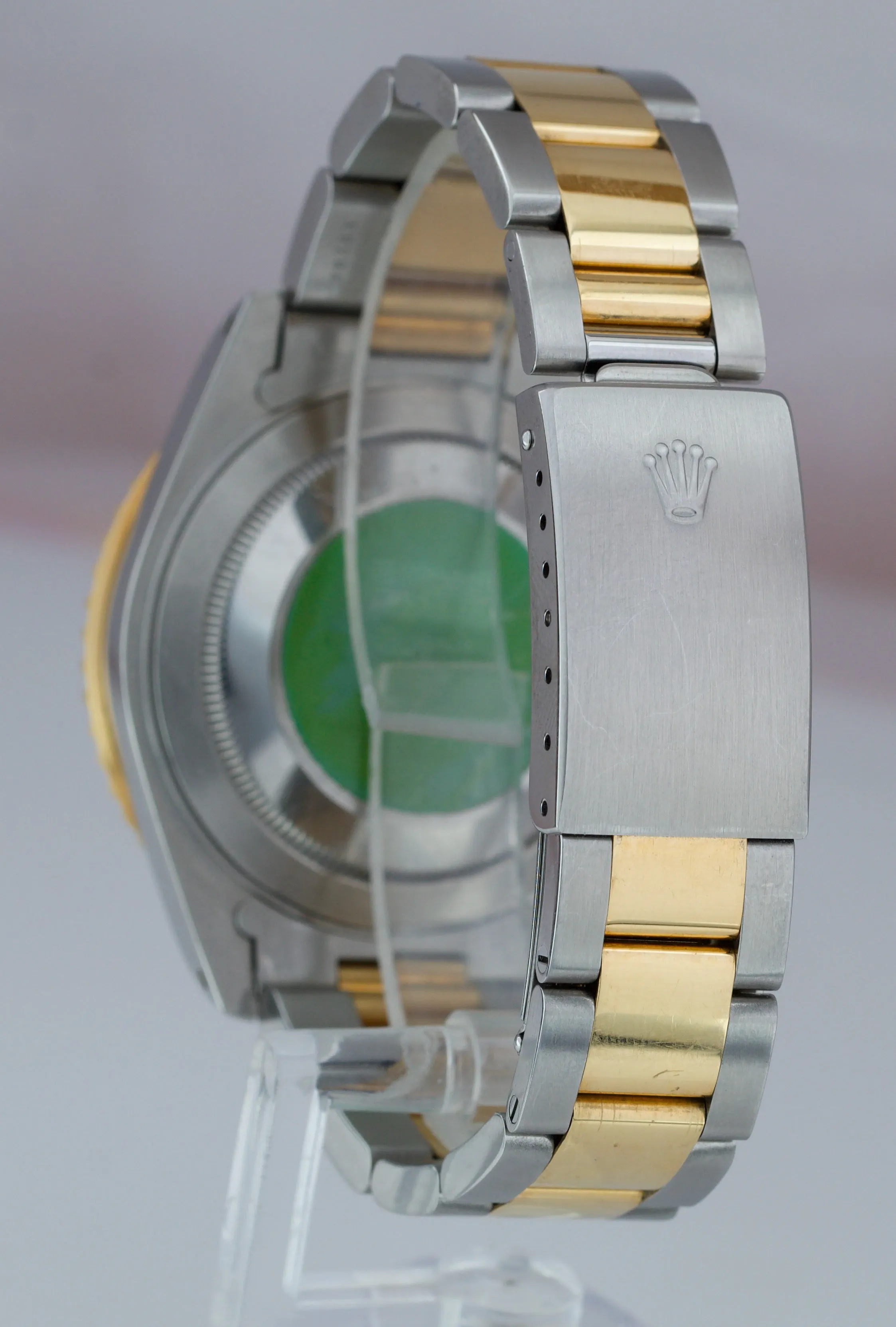 1991 Rolex GMT-Master II Brown Root Beer GREEN STICKER Two-Tone Gold 16713 Watch