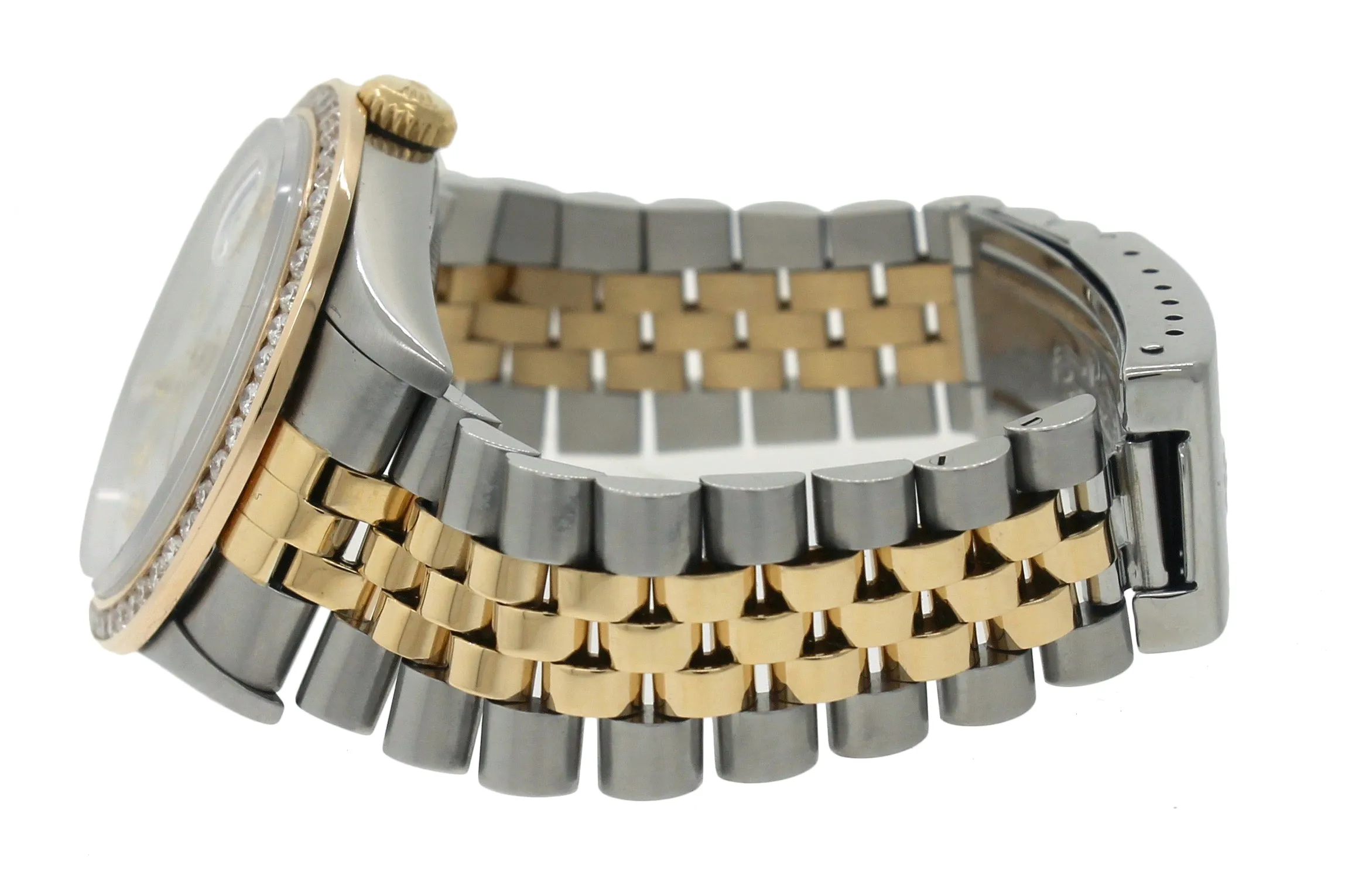 1993 Rolex DateJust 36mm MOP Diamond 16233 Two-Tone Gold Steel Jubilee Watch
