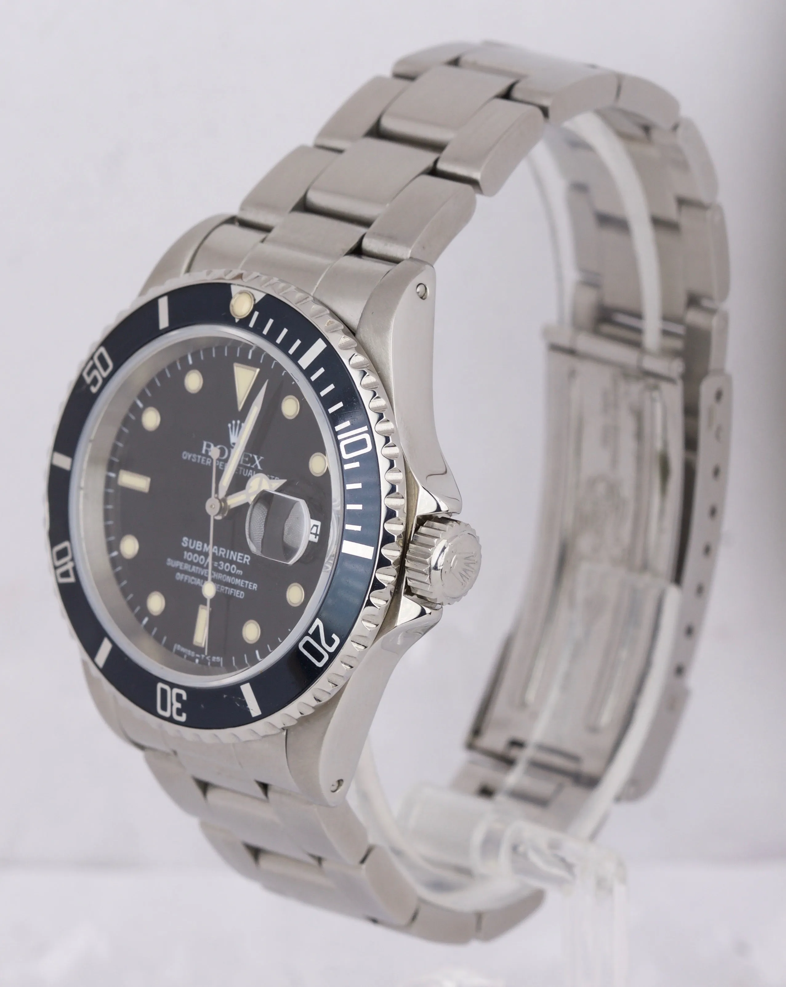 1994 Rolex Submariner Date ORIGINAL PATINA FADED 16610 Stainless 40mm Watch
