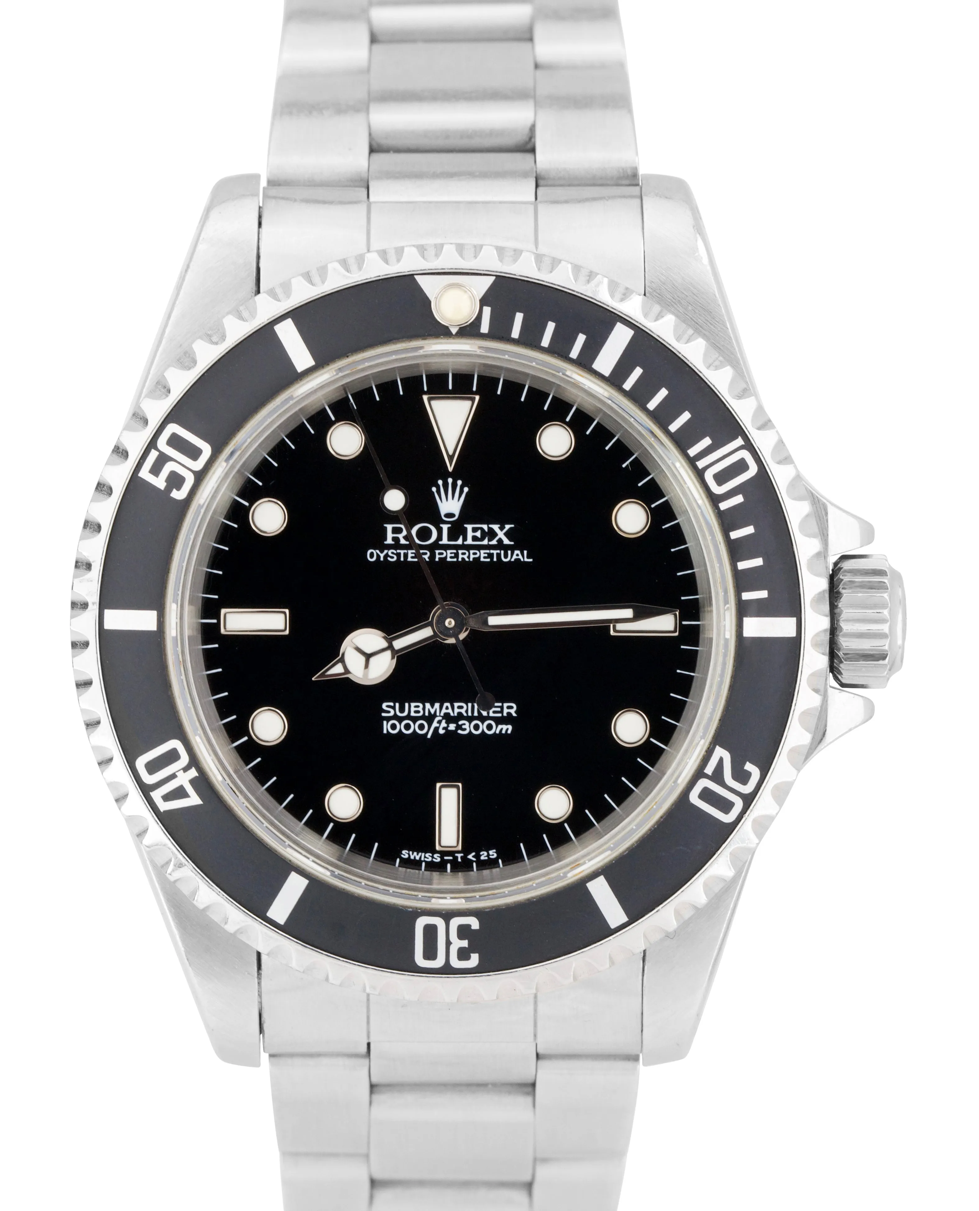 1996 Men's Rolex Submariner No-Date 14060 T SERIAL PATINA Dive 40mm Watch
