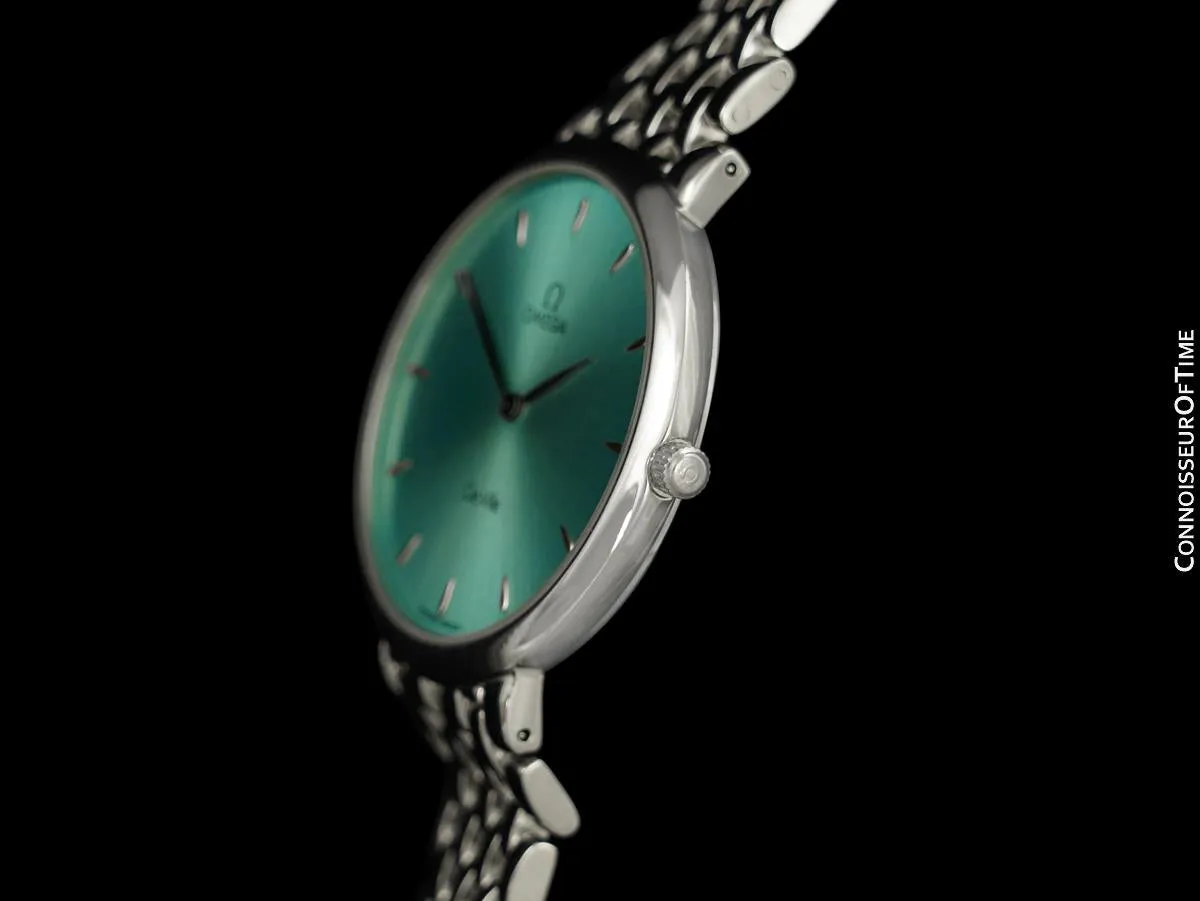 1998 Omega De Ville Mens Dress Watch with Tiffany Blue Dial - Stainless Steel