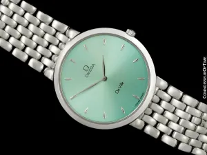 1998 Omega De Ville Mens Dress Watch with Tiffany Blue Dial - Stainless Steel