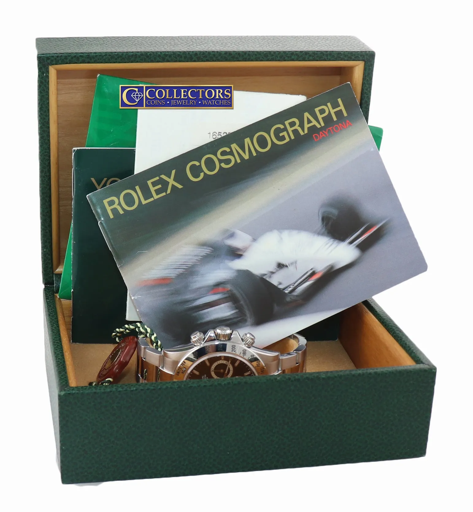 1998 UNPOLISHED PAPERS Rolex 16520 Zenith Daytona Black TRITIUM Dial Watch BOX
