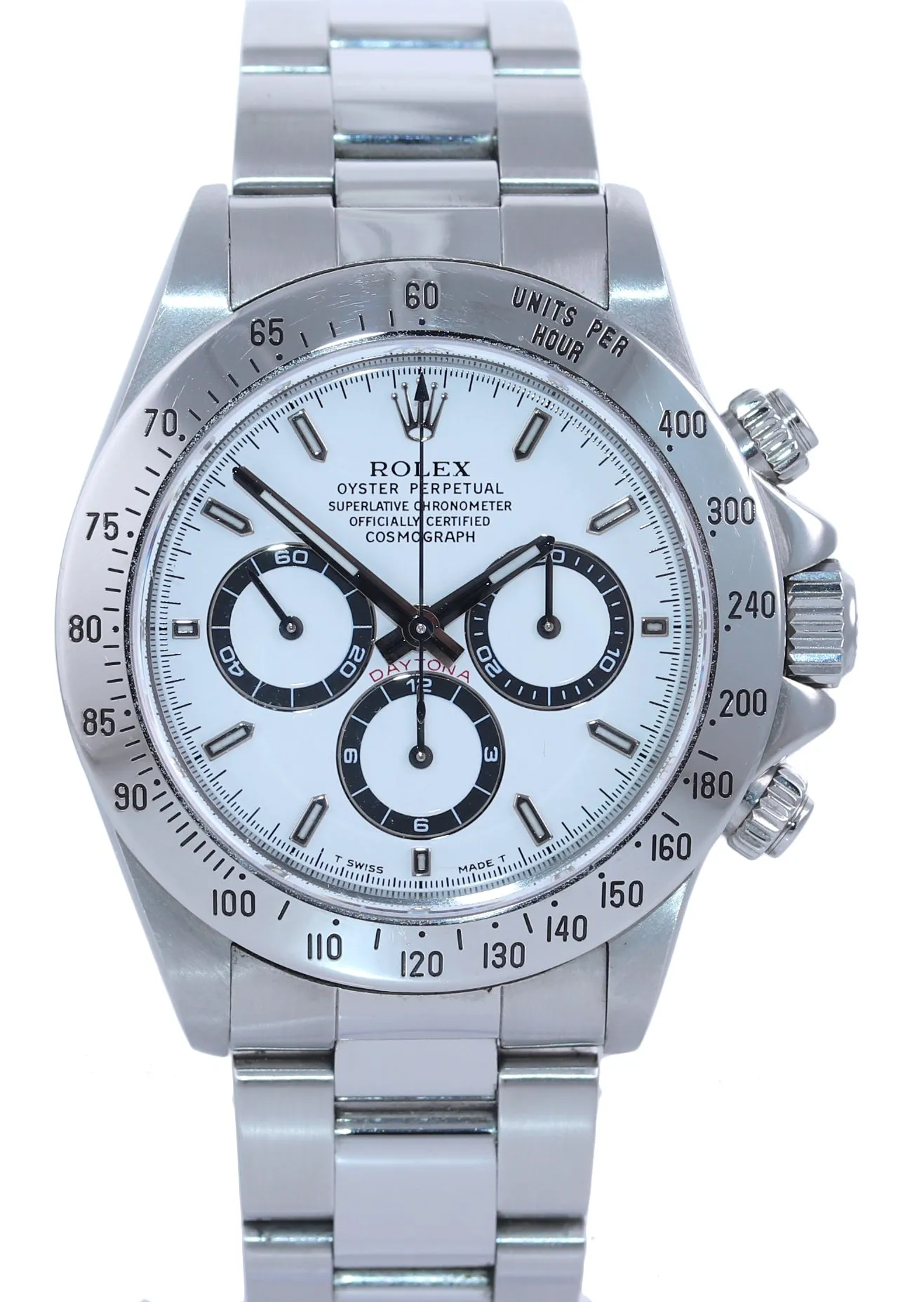 1998 UNPOLISHED PUNCHED PAPERS Rolex 16520 Zenith Daytona White Watch Box