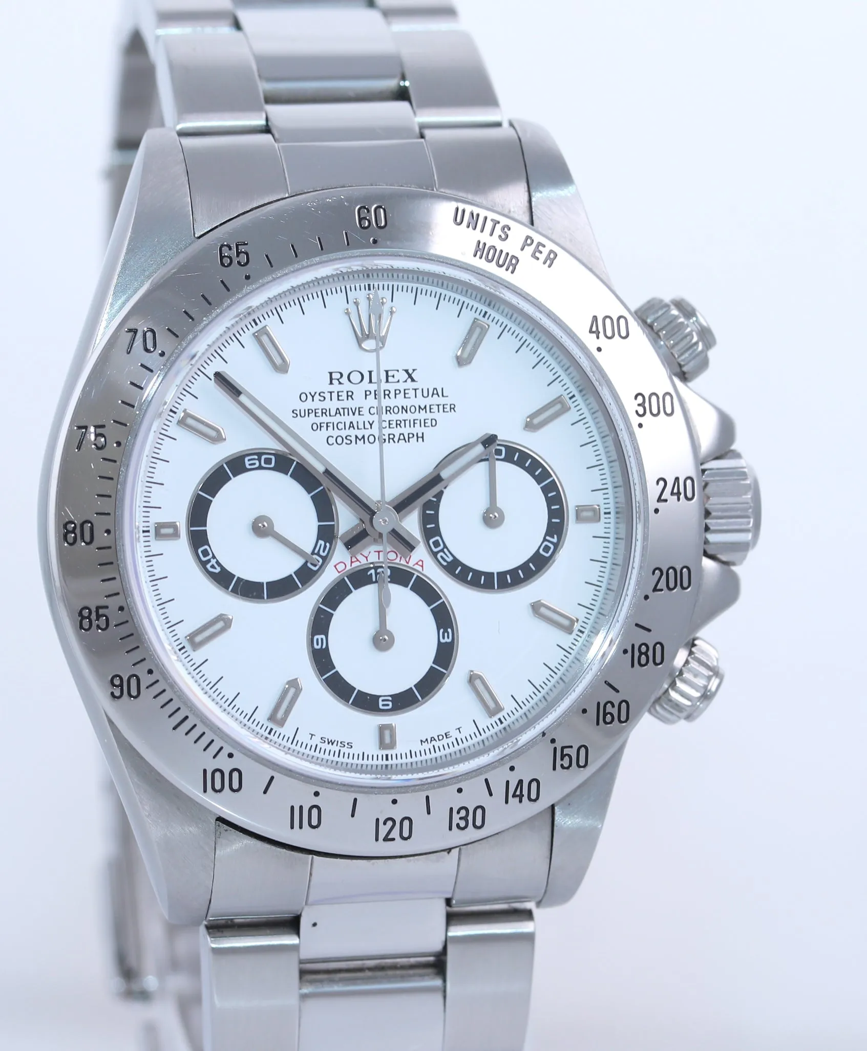 1998 UNPOLISHED PUNCHED PAPERS Rolex 16520 Zenith Daytona White Watch Box