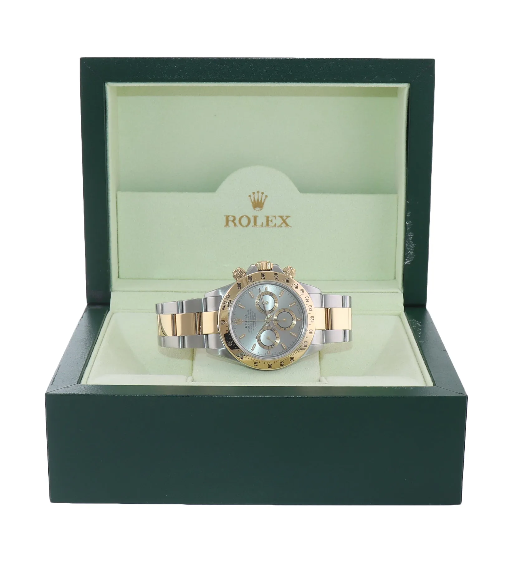 1999 Rolex Daytona 16523 Zenith Two Tone 18 Yellow Gold Slate Grey Dial Watch