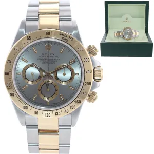 1999 Rolex Daytona 16523 Zenith Two Tone 18 Yellow Gold Slate Grey Dial Watch