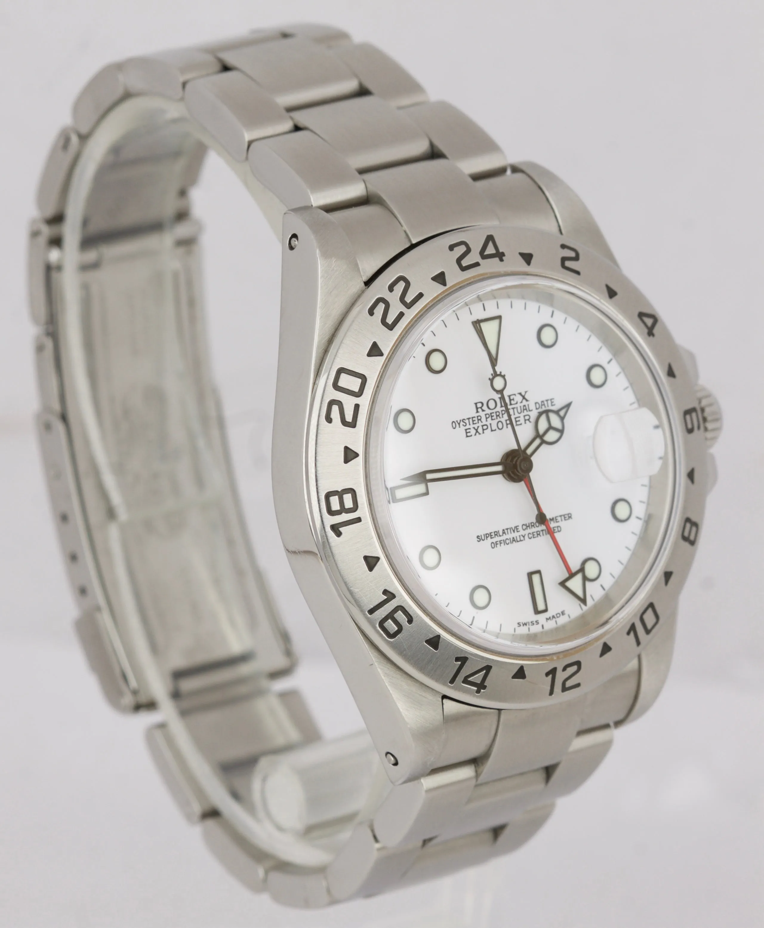 2000 Rolex Explorer II Polar White P Stainless Steel 40mm GMT SEL 16570 Watch