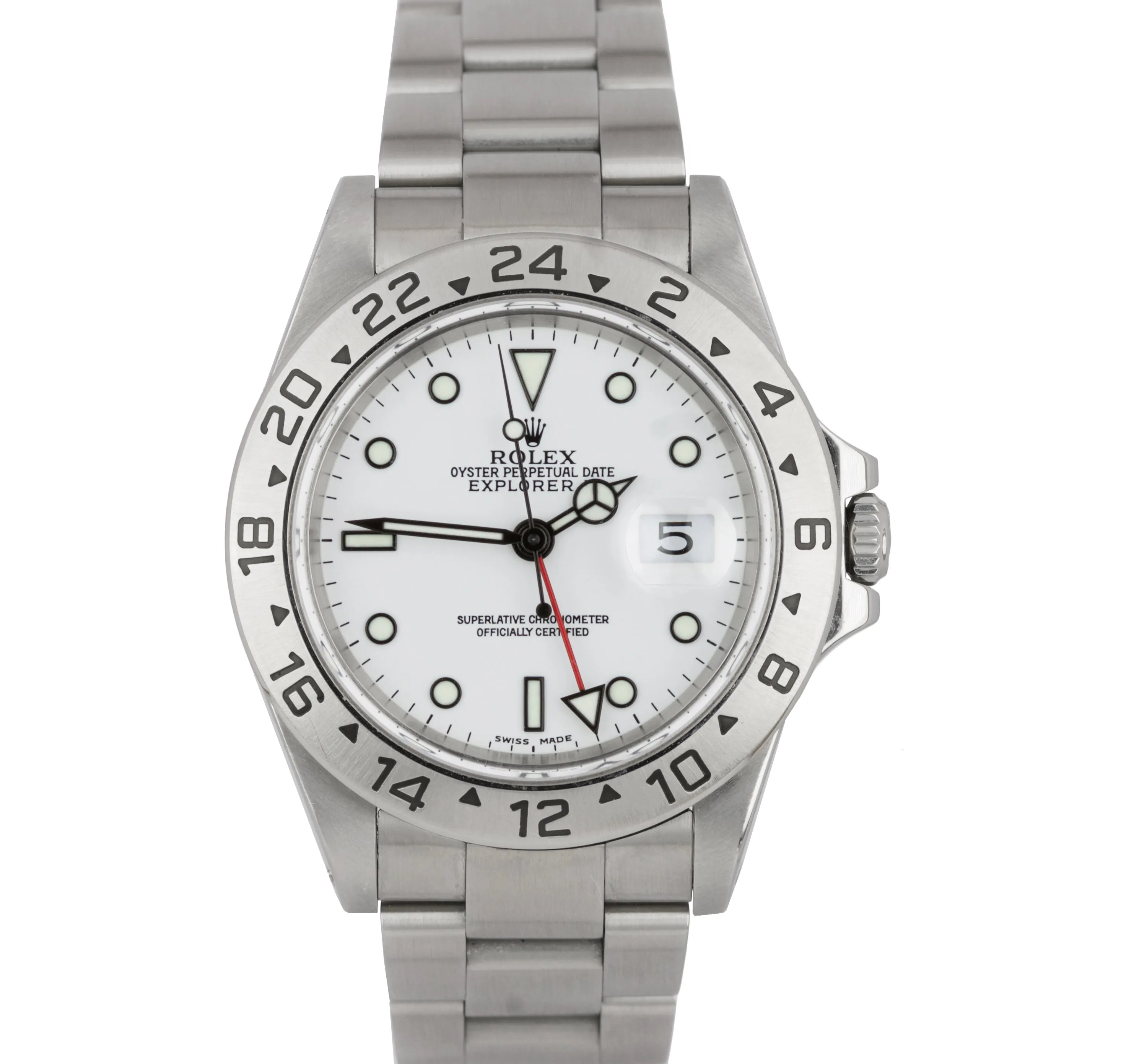 2000 Rolex Explorer II Polar White P Stainless Steel 40mm GMT SEL 16570 Watch
