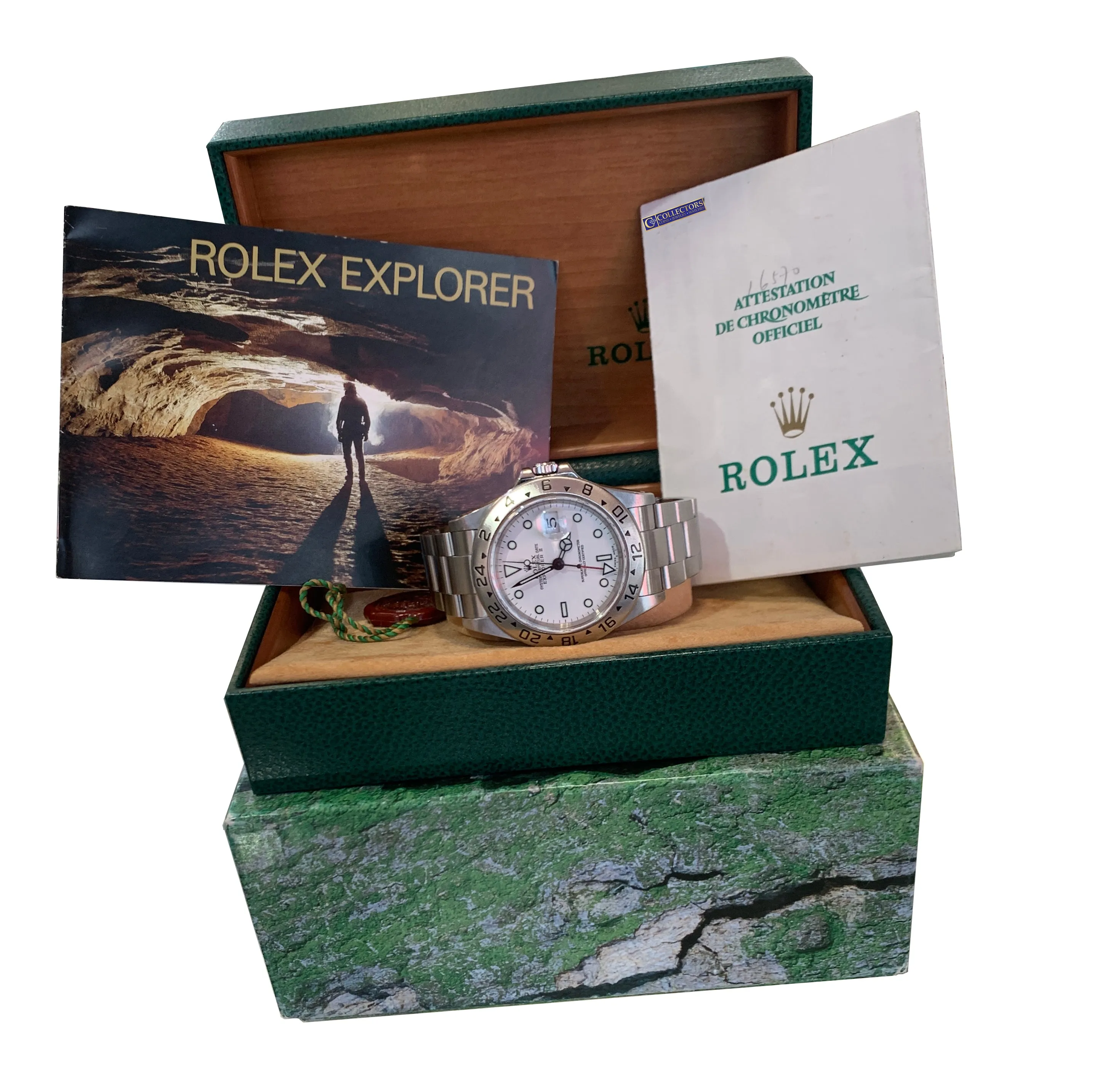 2000 Rolex Explorer II Polar White P Stainless Steel 40mm GMT SEL 16570 Watch