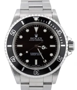 2000 UNPOLISHED Rolex Submariner No-Date 14060 M Stainless Black Dive 40mm Watch