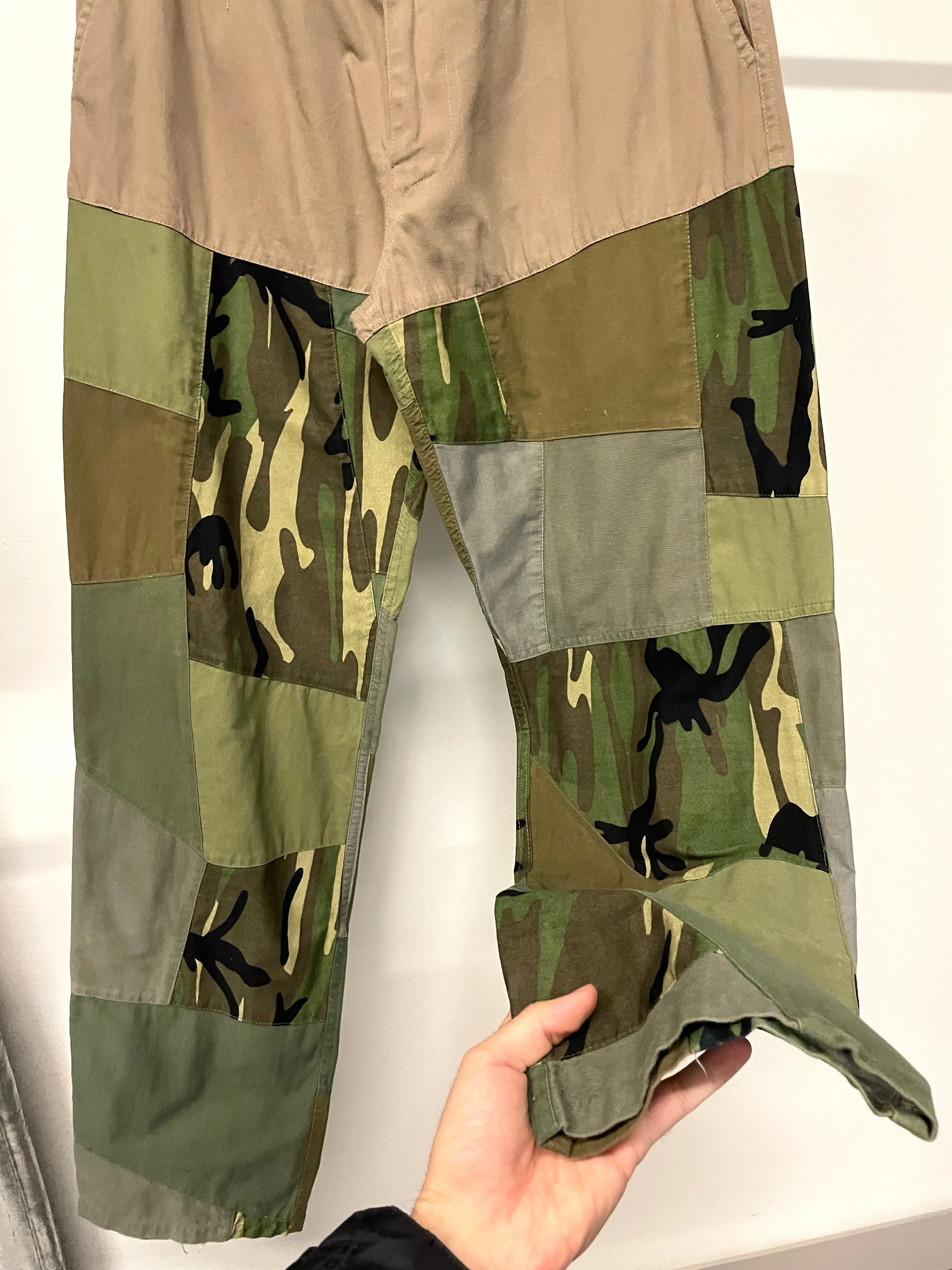 2000s Dolce & Gabbana Hybrid Military patchwork pants