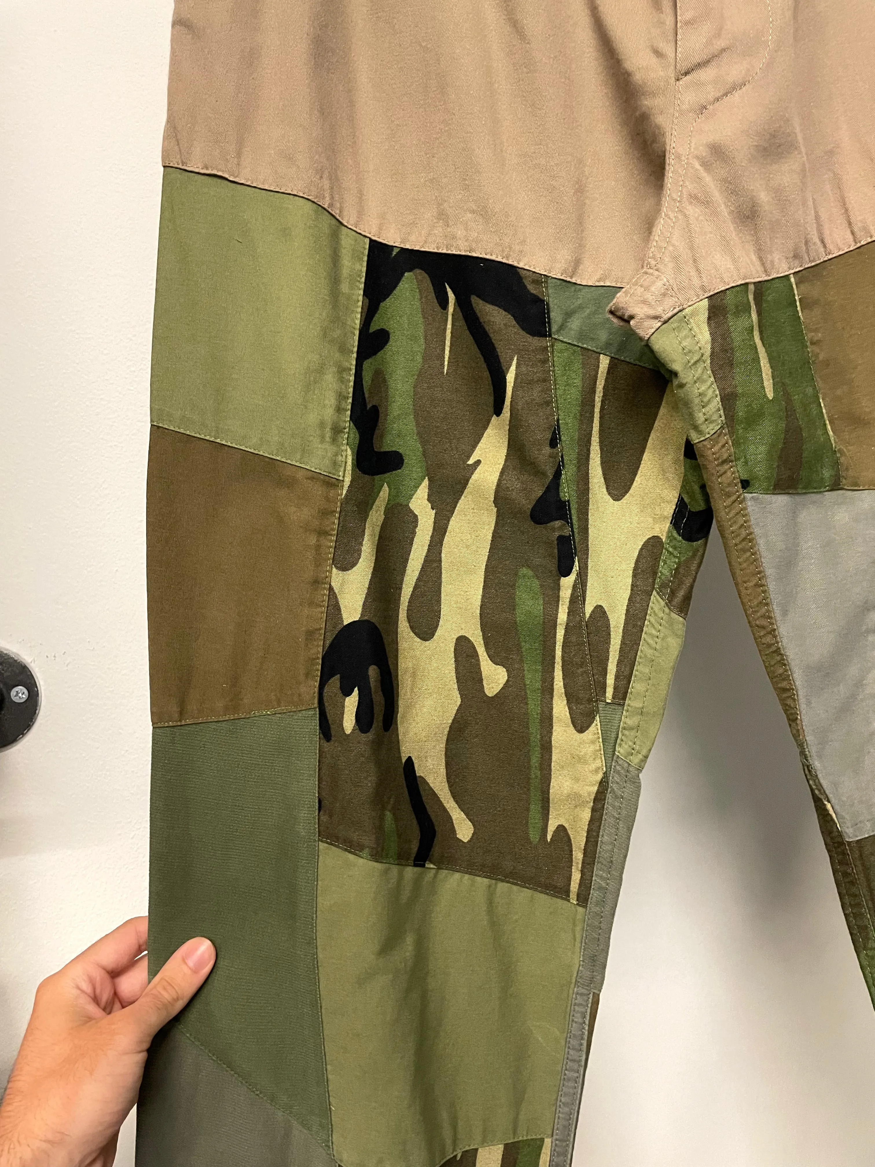 2000s Dolce & Gabbana Hybrid Military patchwork pants