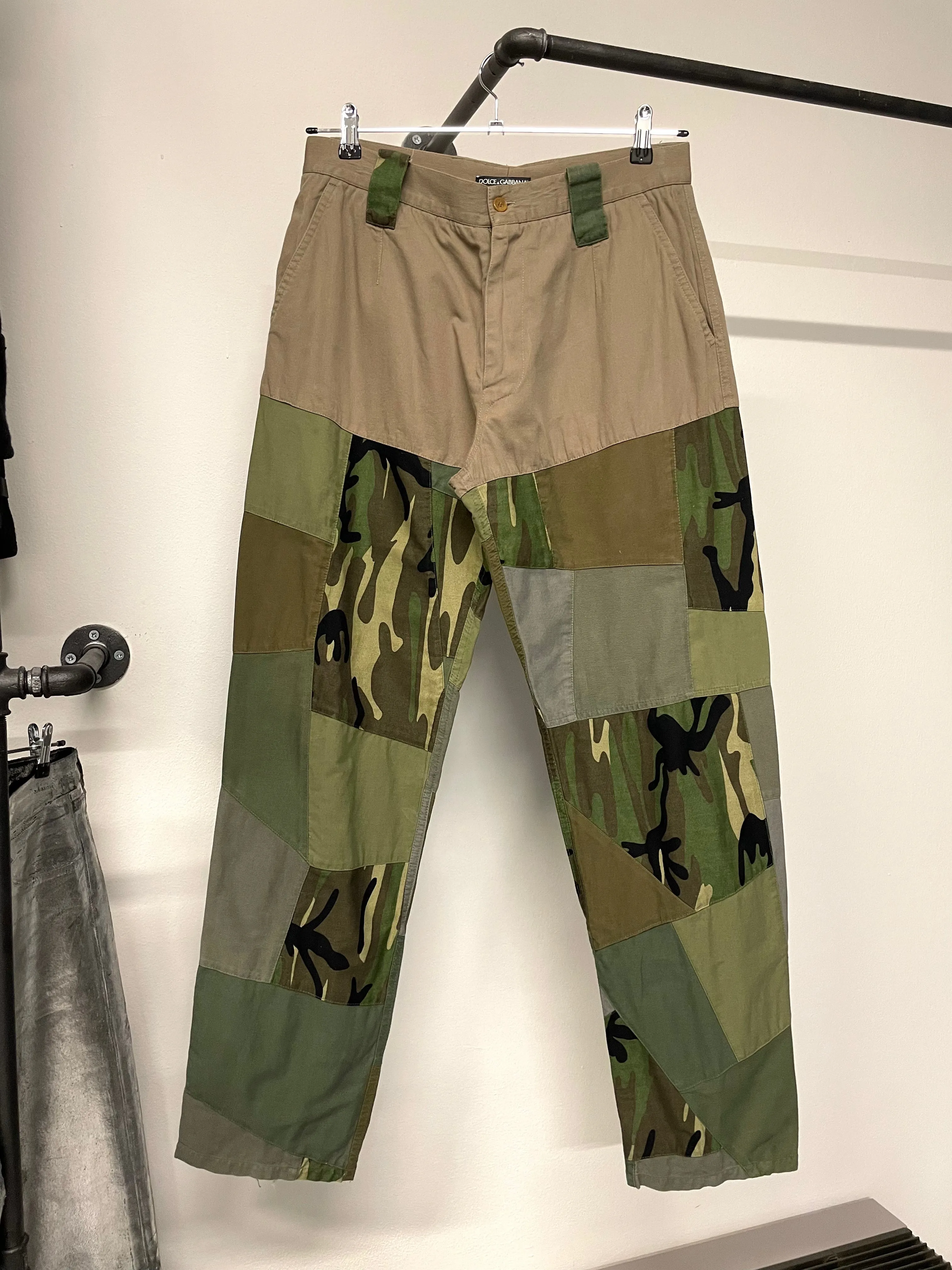 2000s Dolce & Gabbana Hybrid Military patchwork pants