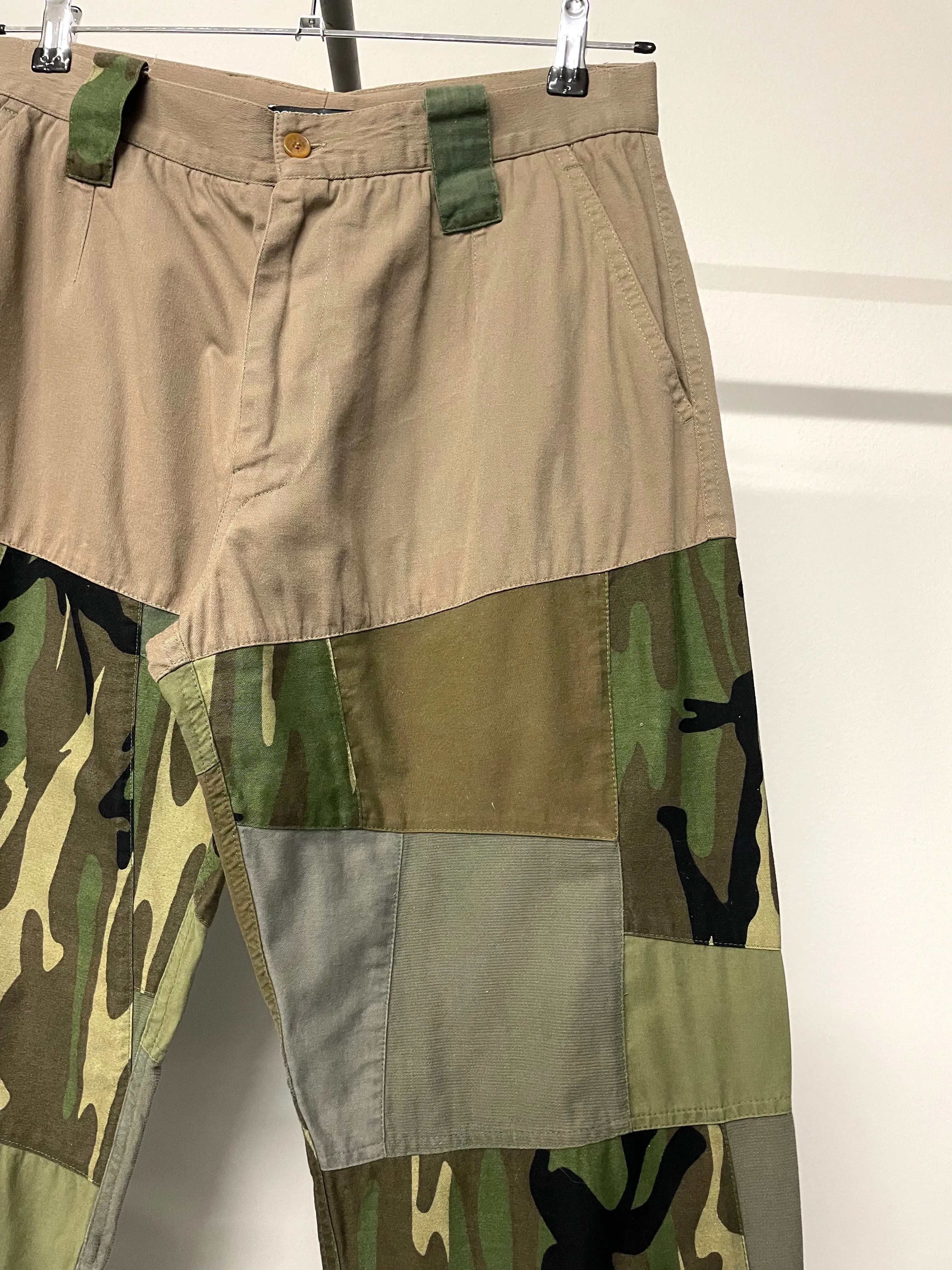 2000s Dolce & Gabbana Hybrid Military patchwork pants