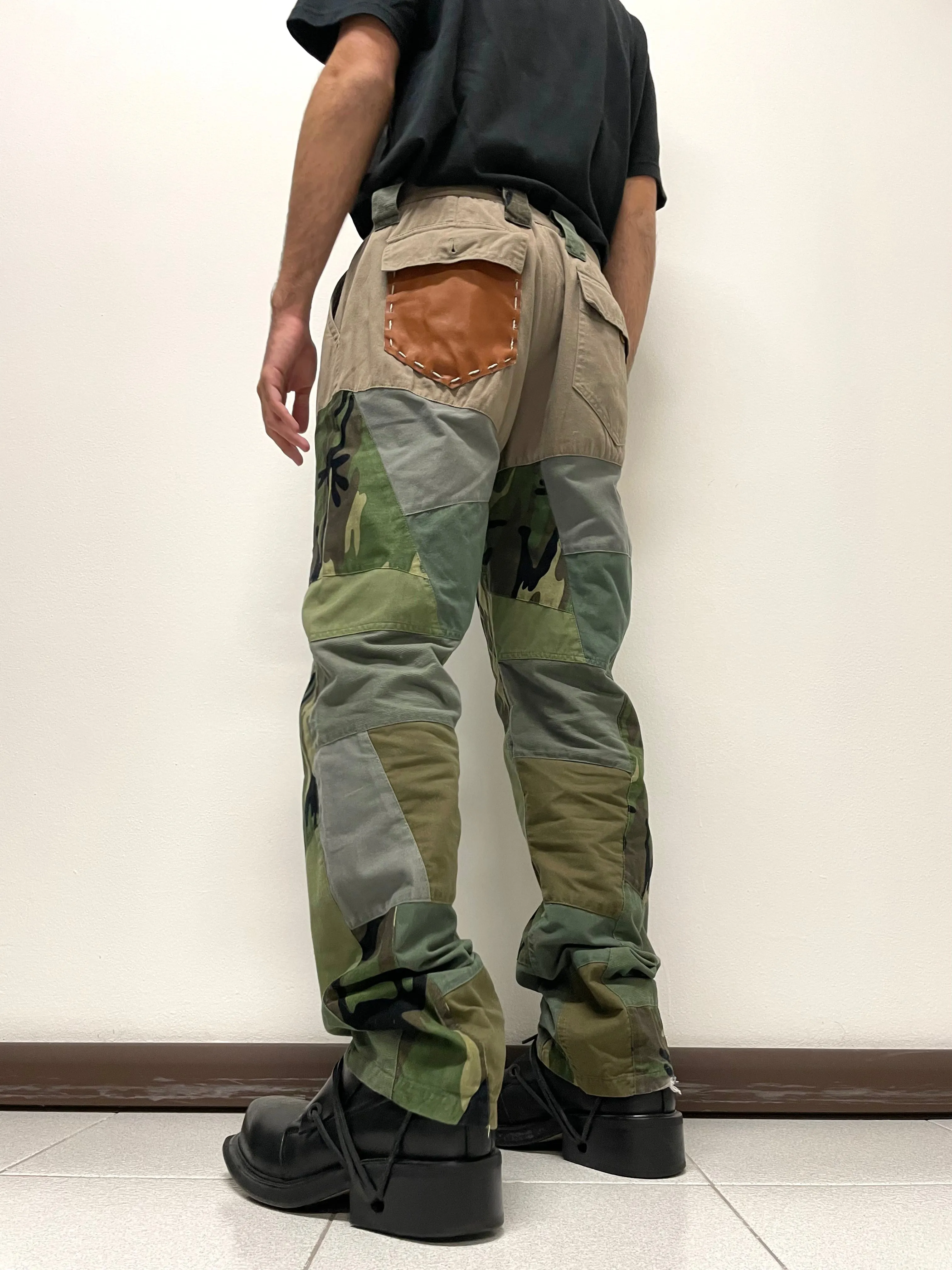 2000s Dolce & Gabbana Hybrid Military patchwork pants