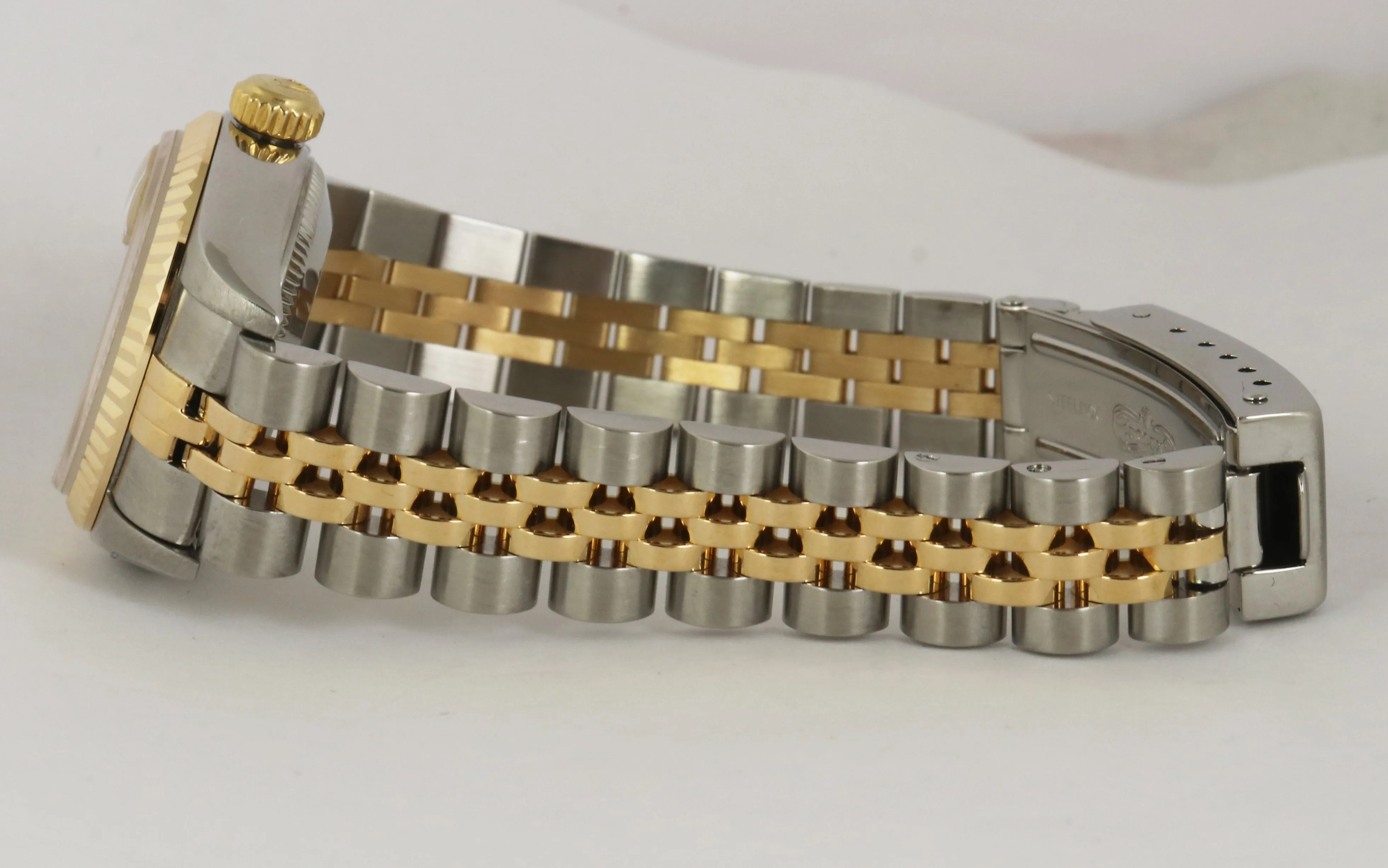 2001 Ladies Rolex DateJust 79173 18K Gold 26mm Champagne Two-Tone Jubilee Stick