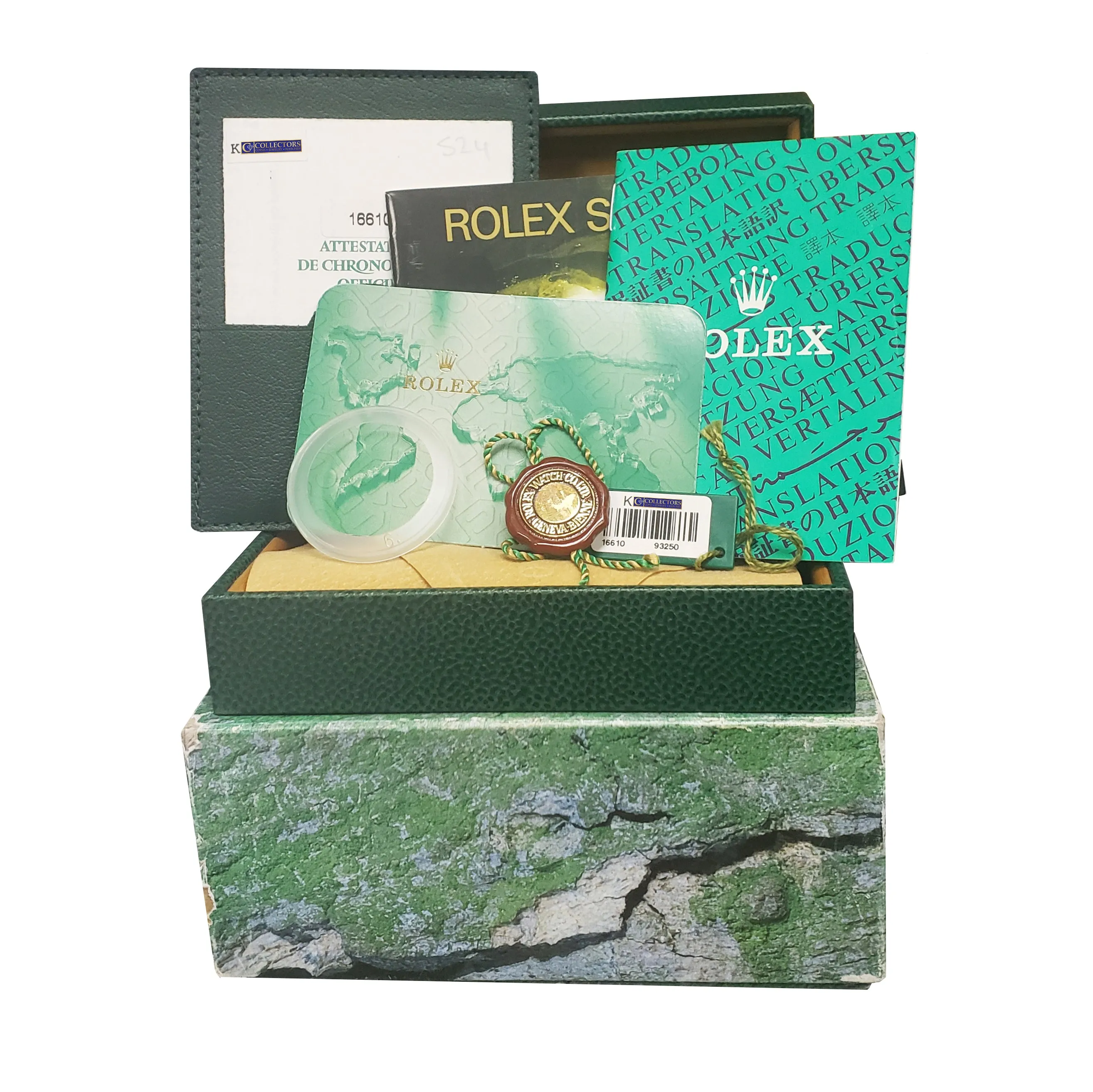 2001 UNPOLISHED FULL SET Rolex Submariner Date SEL Stainless Steel Watch 16610