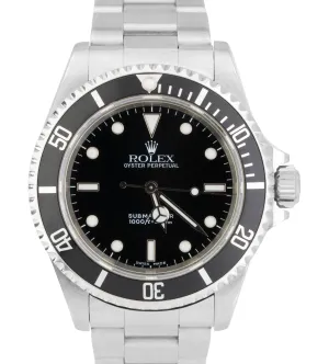 2001 UNPOLISHED Rolex Submariner No-Date 14060 A SERIAL Black Dive 40mm Watch