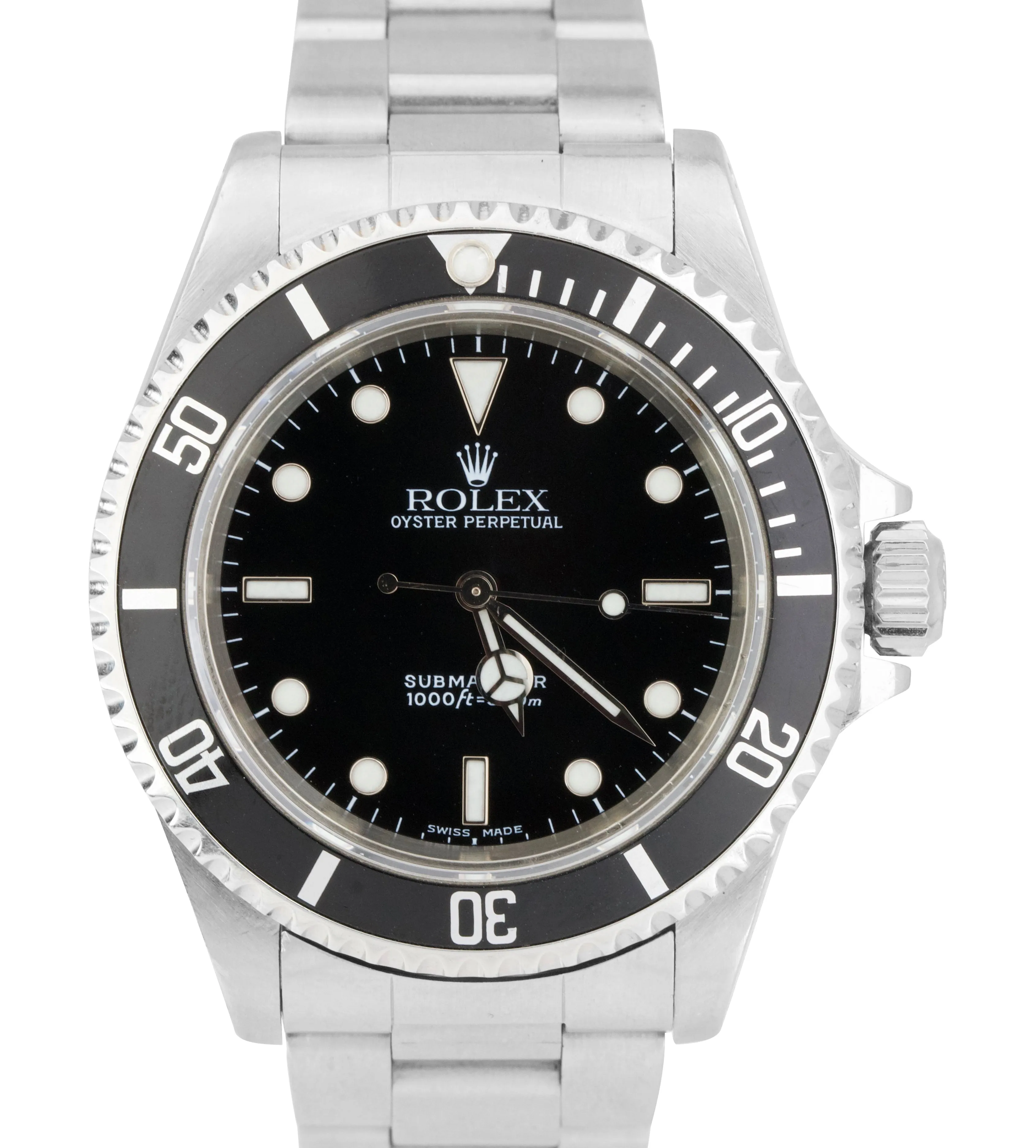 2001 UNPOLISHED Rolex Submariner No-Date 14060 A SERIAL Black Dive 40mm Watch