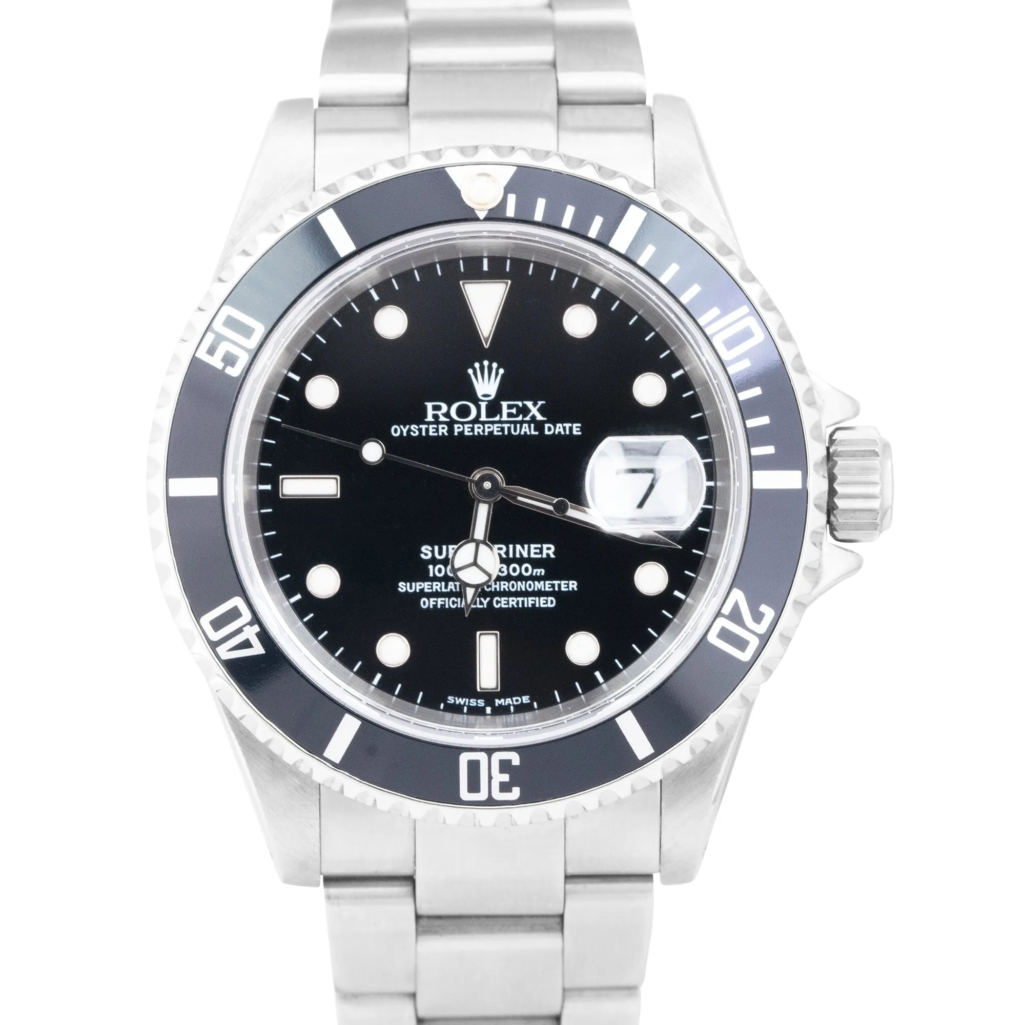 2002 Rolex Submariner Date Stainless Steel Pre-Ceramic Automatic Watch 16610 B P