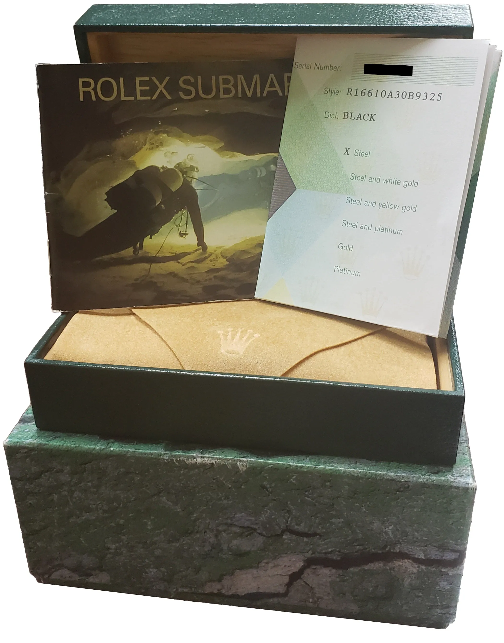 2002 Rolex Submariner Date Stainless Steel Pre-Ceramic Automatic Watch 16610 B P