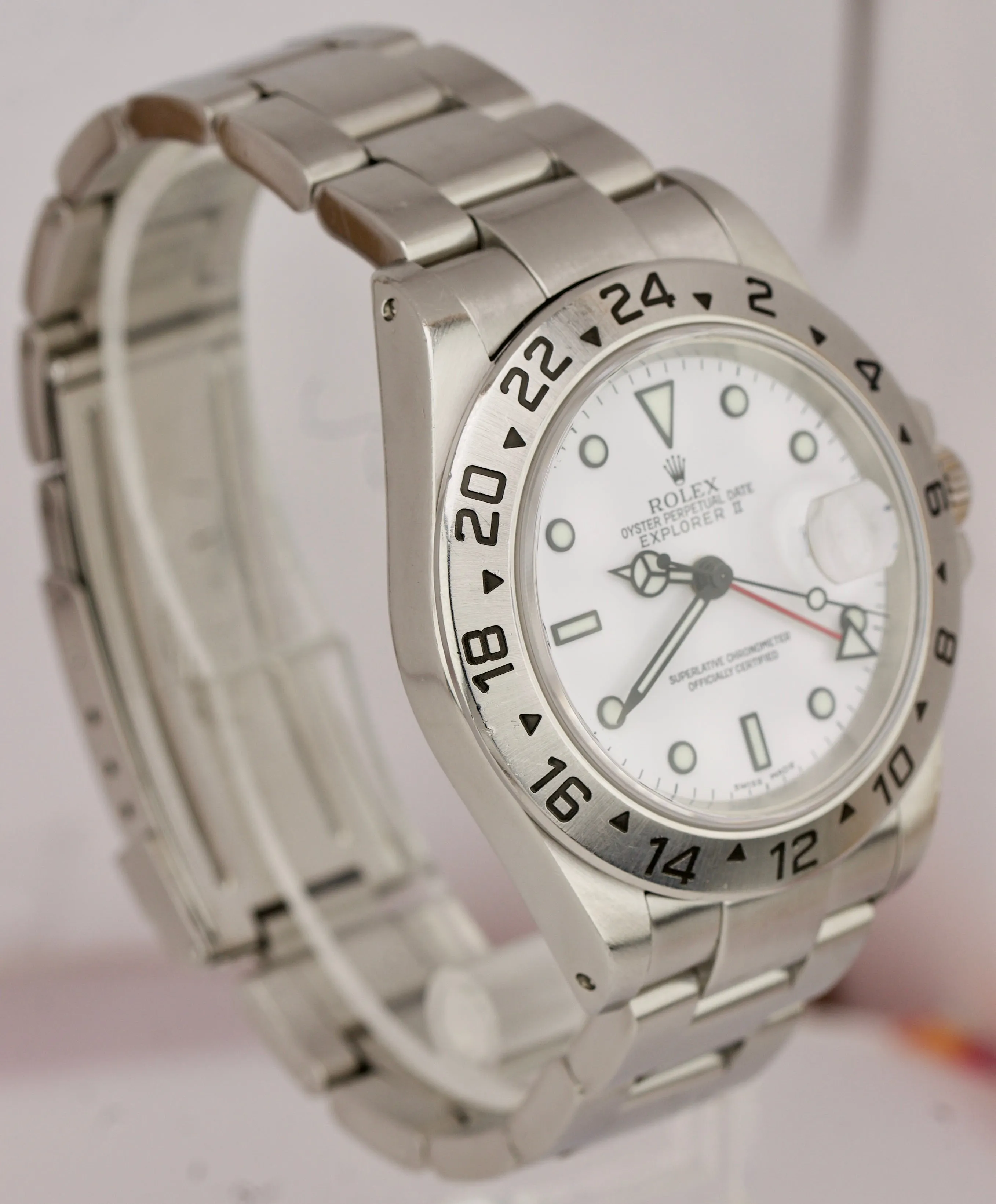 2003 Rolex Explorer II Polar White Stainless Steel 40mm GMT SEL Watch 16570 B P