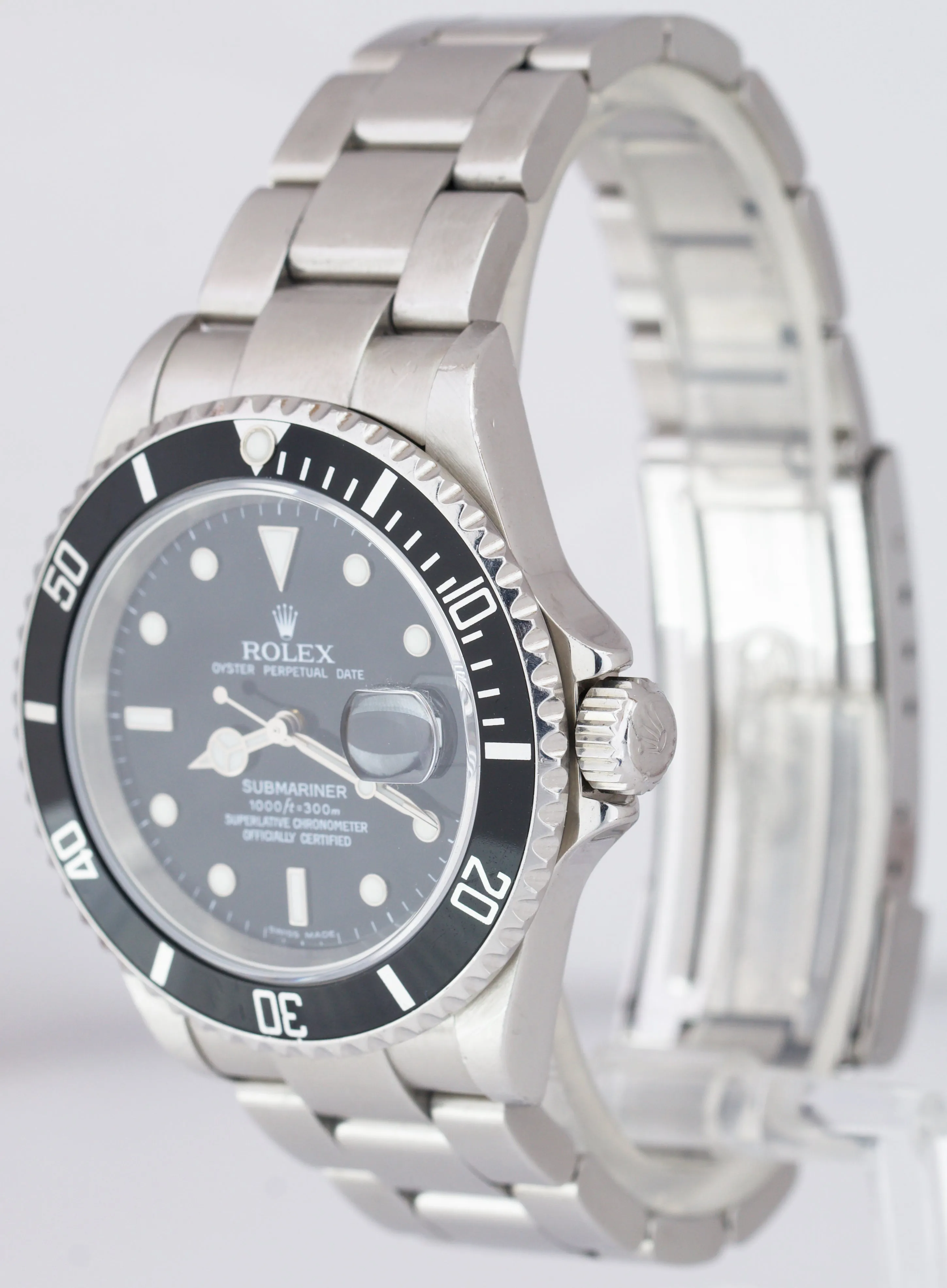 2006 Rolex Submariner Date 16610 Stainless NO-HOLES CASE Pre-Ceramic Watch B P