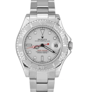 2006 Rolex Yacht-Master Mid-Size Platinum Stainless 35mm 168622 Date Watch