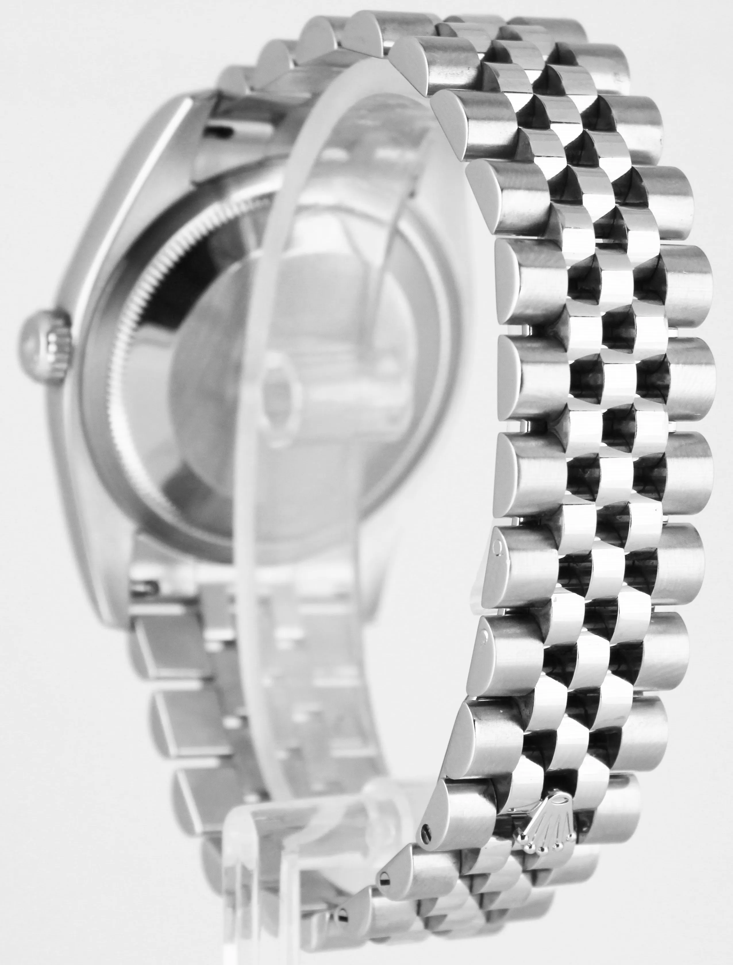 2008 Rolex DateJust White Roman 36mm 116200 Stainless Steel Jubilee Smooth Watch