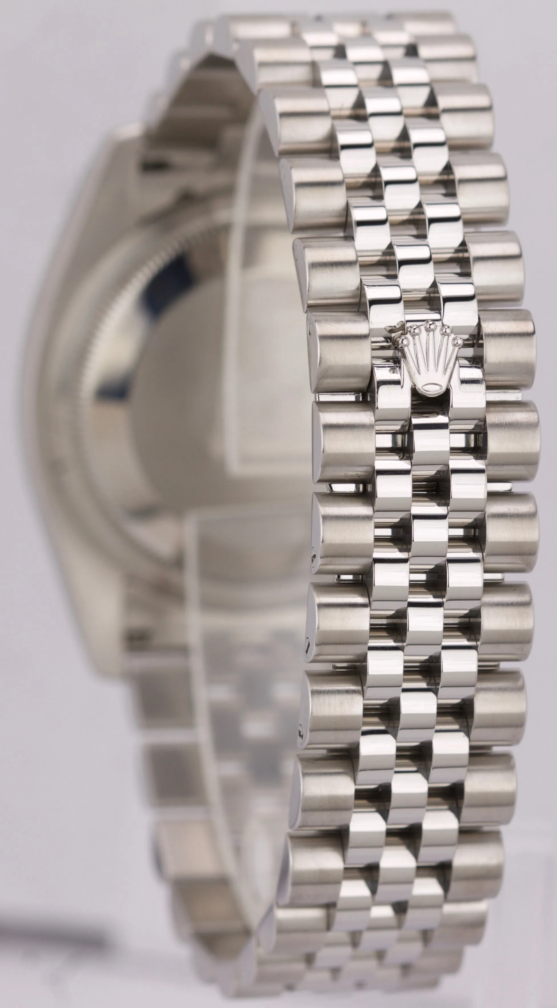 2010 ENGRAVED Rolex DateJust 116234 Silver Roman 36mm Steel Jubilee Date Watch