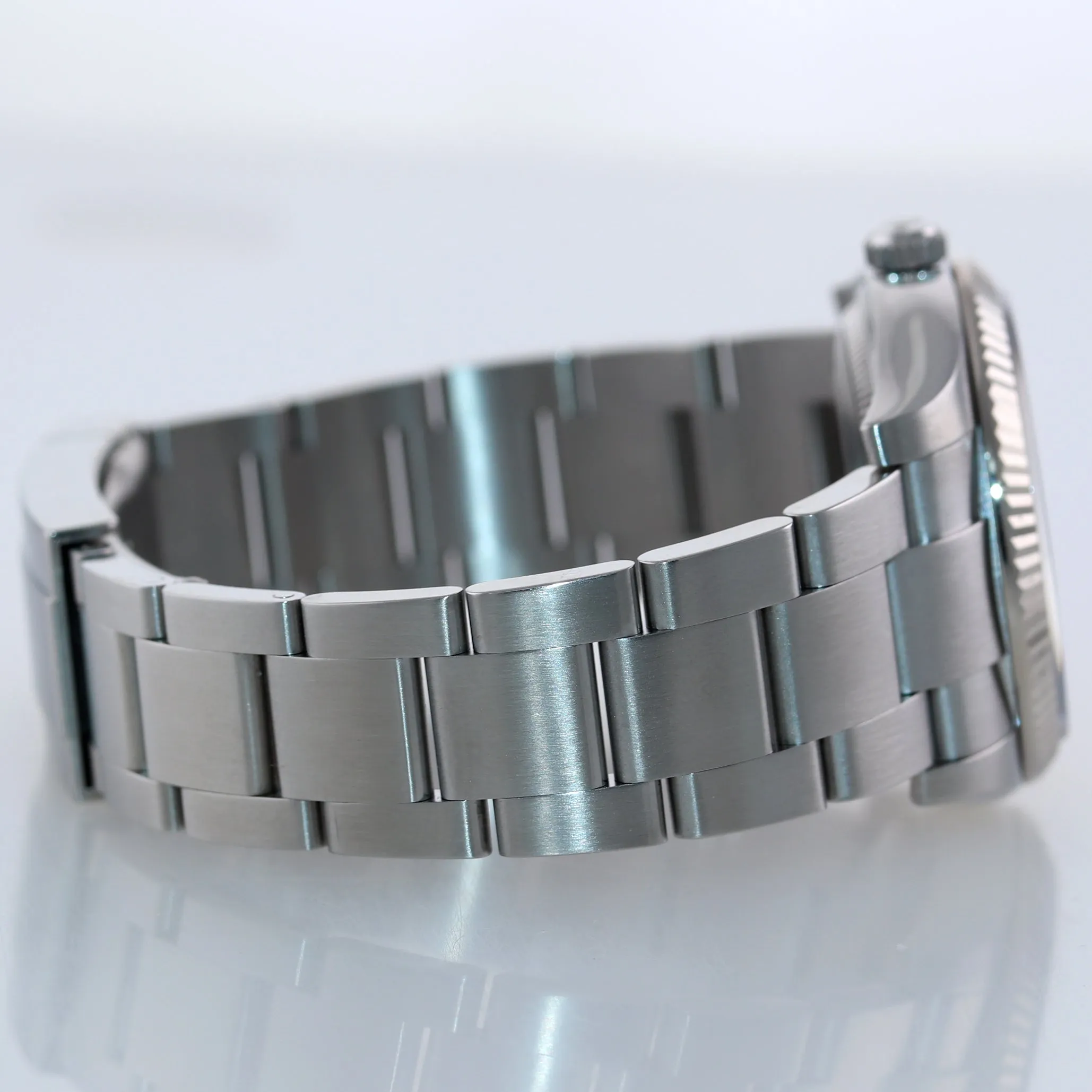 2011 PAPERS Rolex Air-King Oyster Perpetual Blue Concentric Steel 114234 Watch