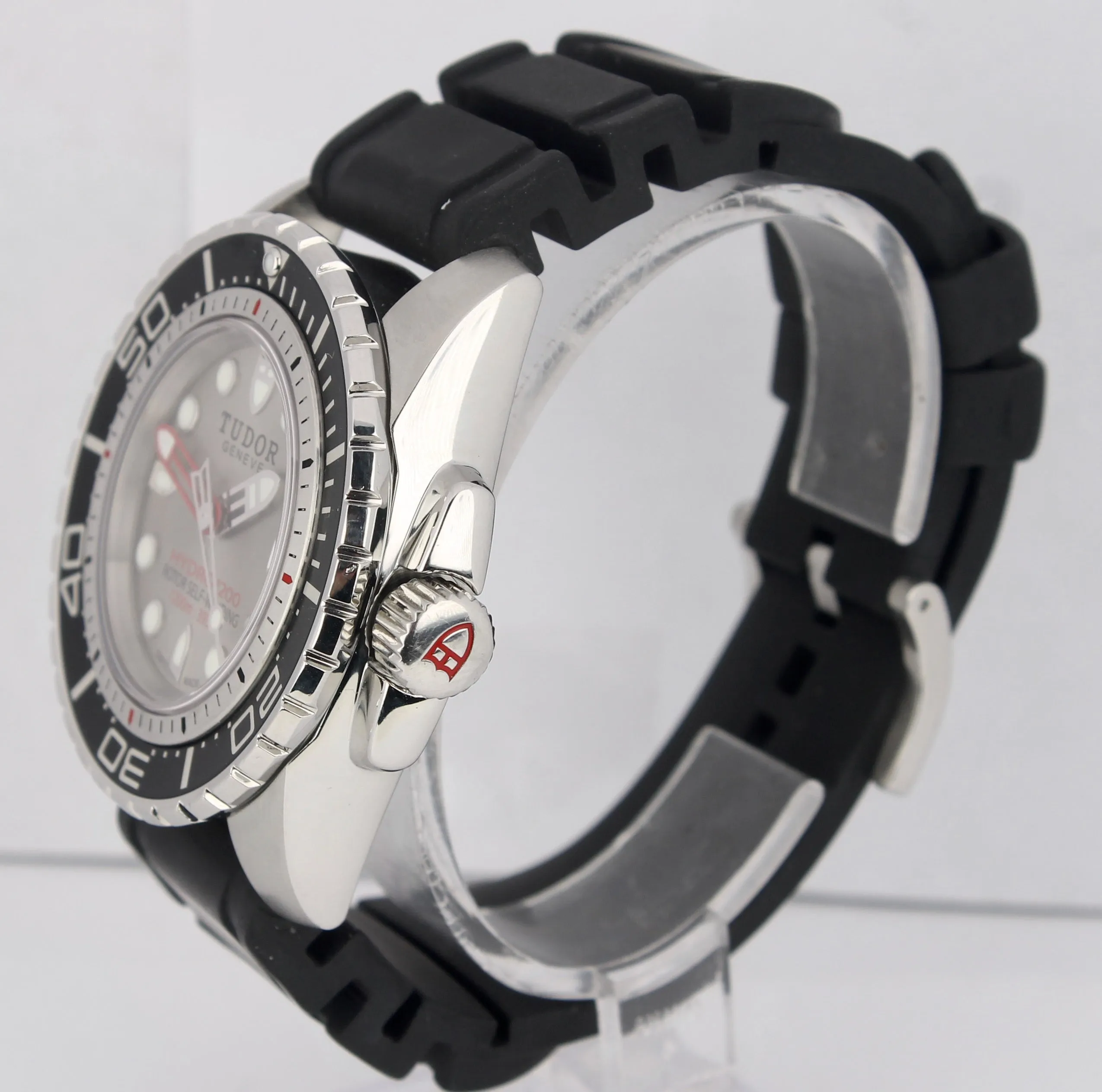2014 Tudor Hydronaut 1200 Automatic Black 46mm 25000 Rubber Dive Date Watch