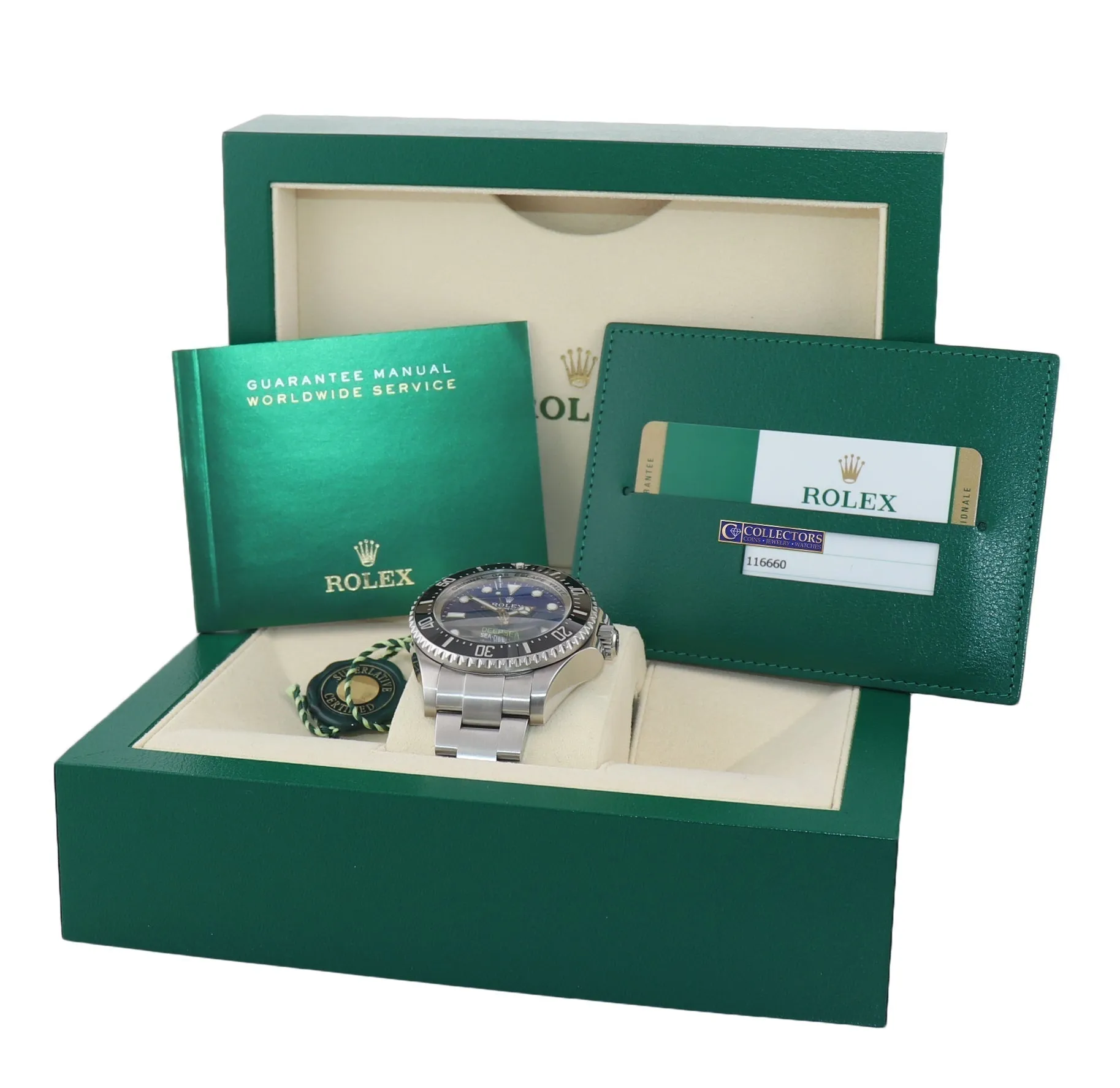 2017 PAPERS Rolex Sea-Dweller Deepsea James Cameron Blue 116660 44mm Watch Box