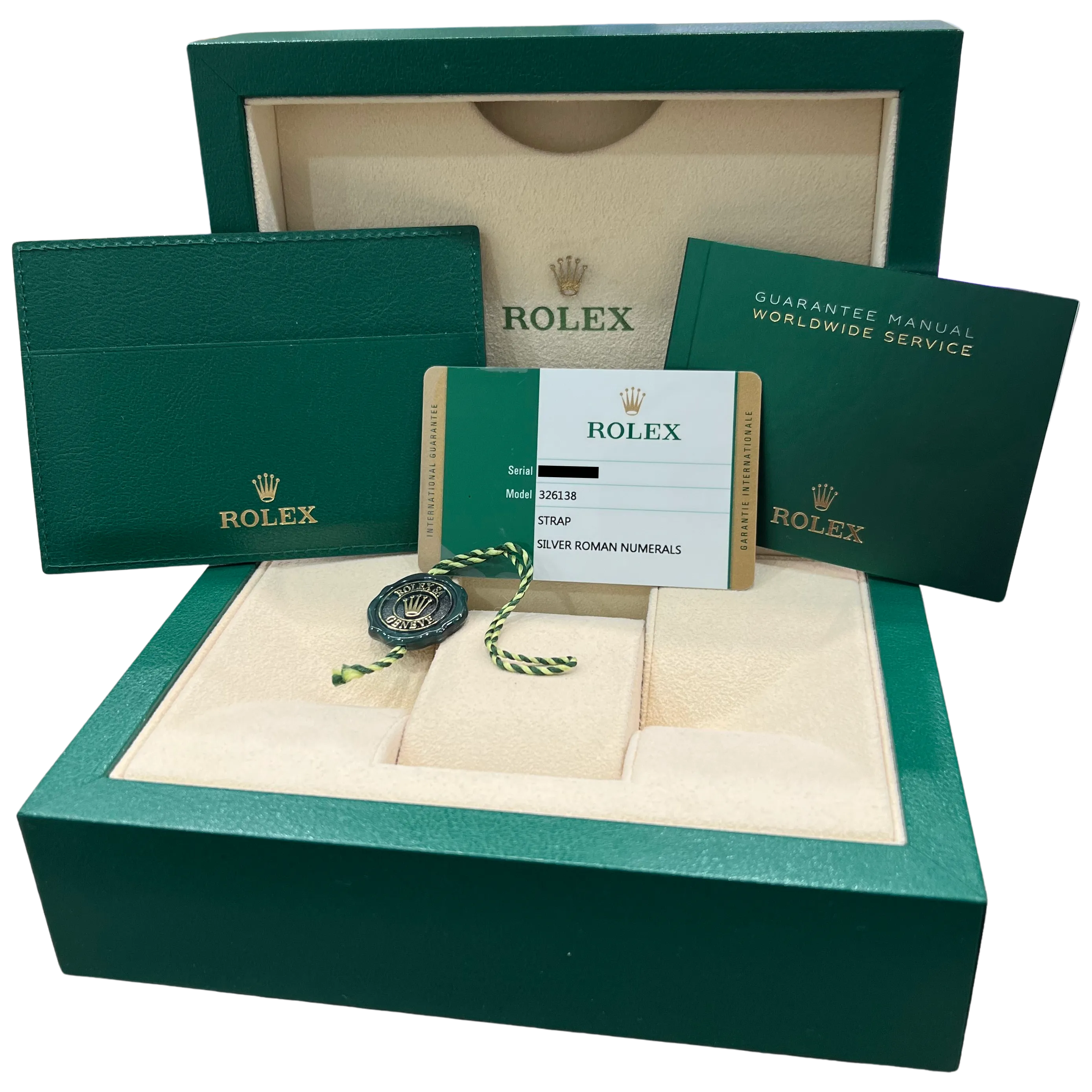 2017 PAPERS Rolex Sky-Dweller 42mm 18K Yellow Gold SILVER ROMAN 326138 Watch BOX