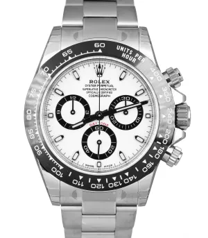 2019 Men's Rolex Daytona Cosmograph 116500 LN Chronograph 40mm White Steel Watch