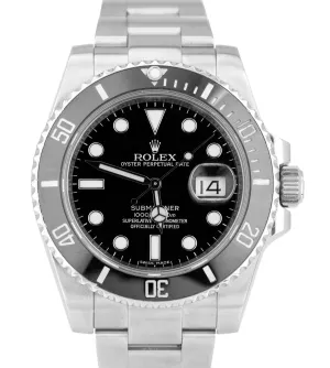2019 Men's Rolex Submariner Date 116610 LN Stainless Black Ceramic 40mm Watch
