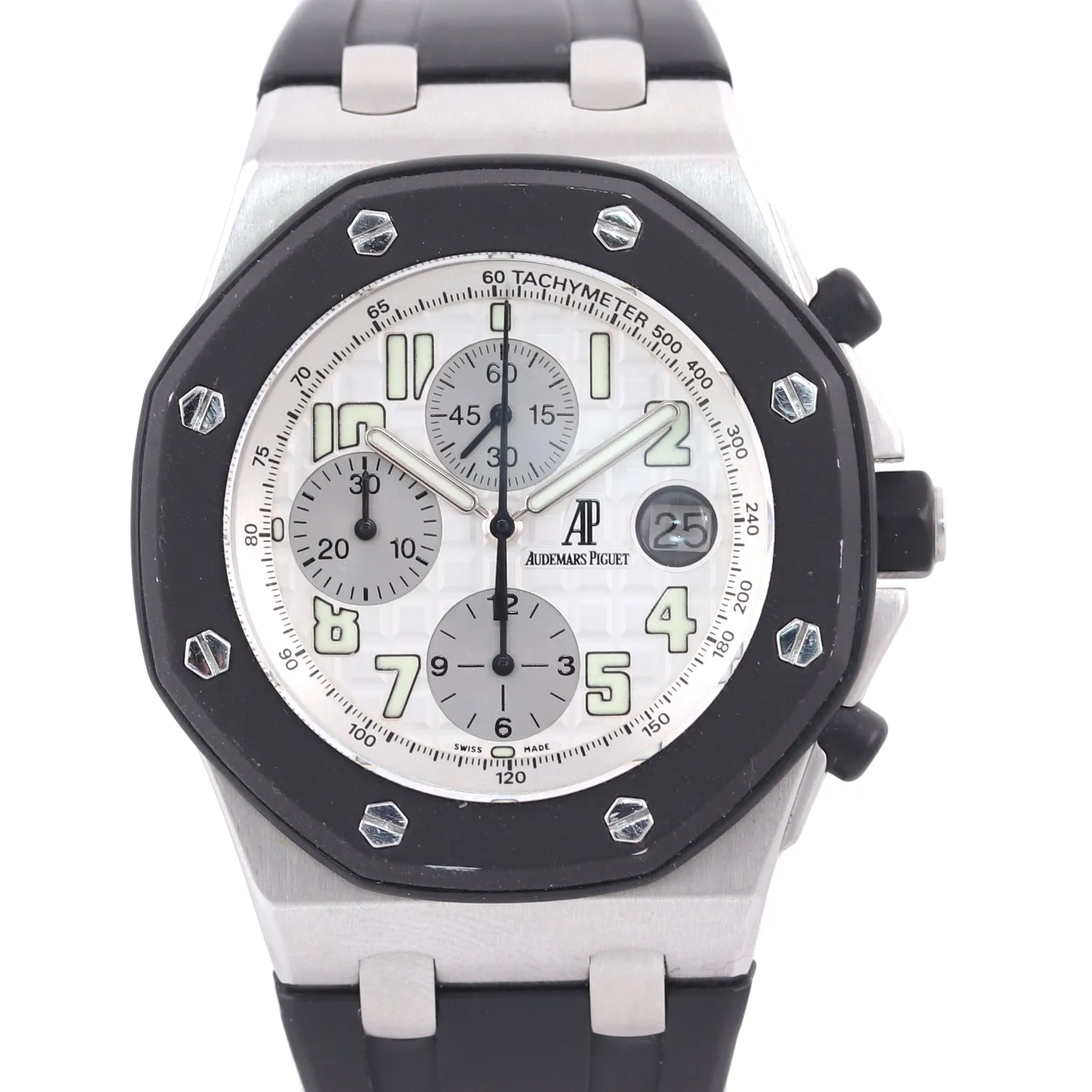 2019 Service Audemars Piguet Royal Oak Offshore 42mm Rubber White 25940 Watch
