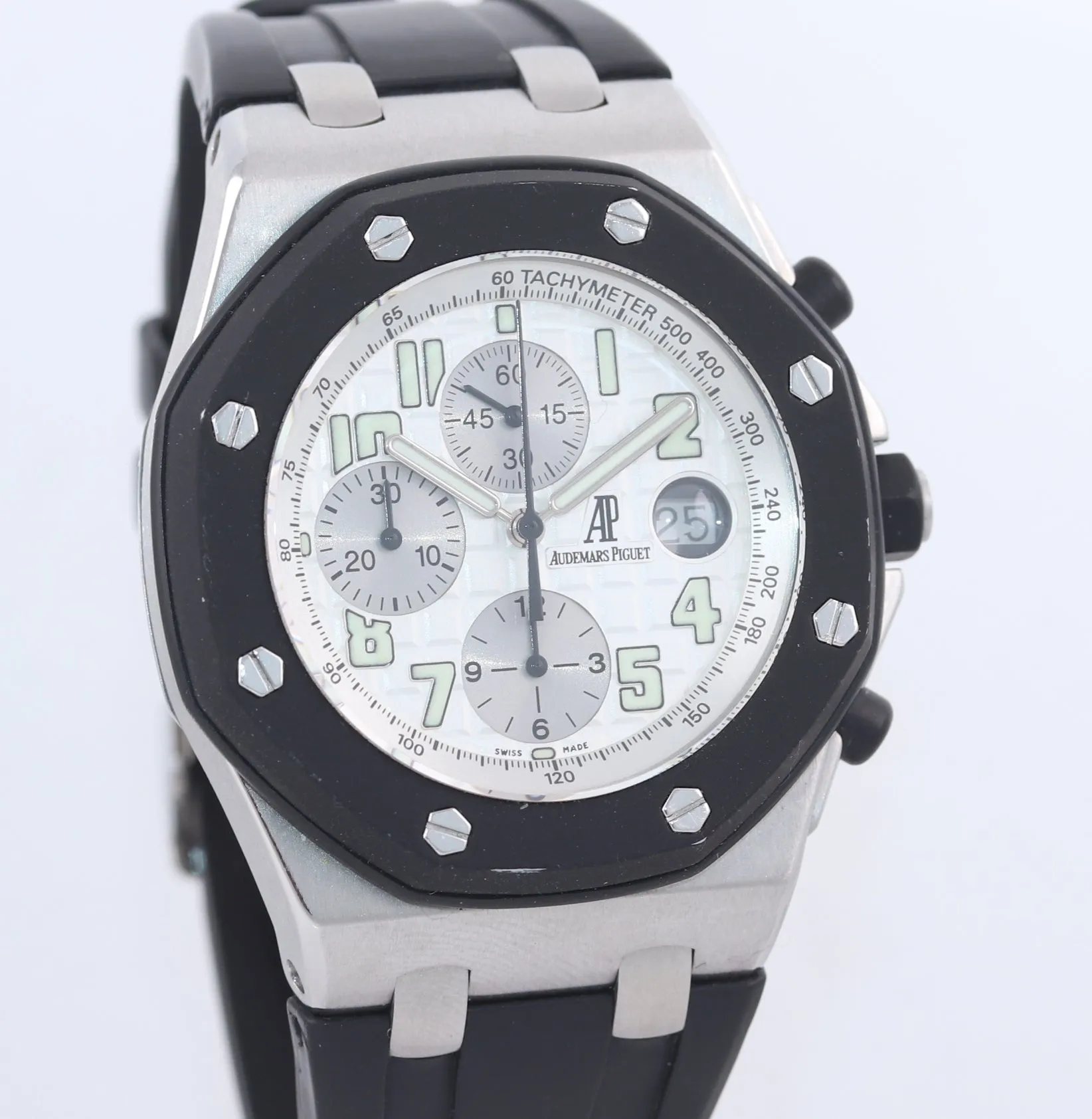 2019 Service Audemars Piguet Royal Oak Offshore 42mm Rubber White 25940 Watch