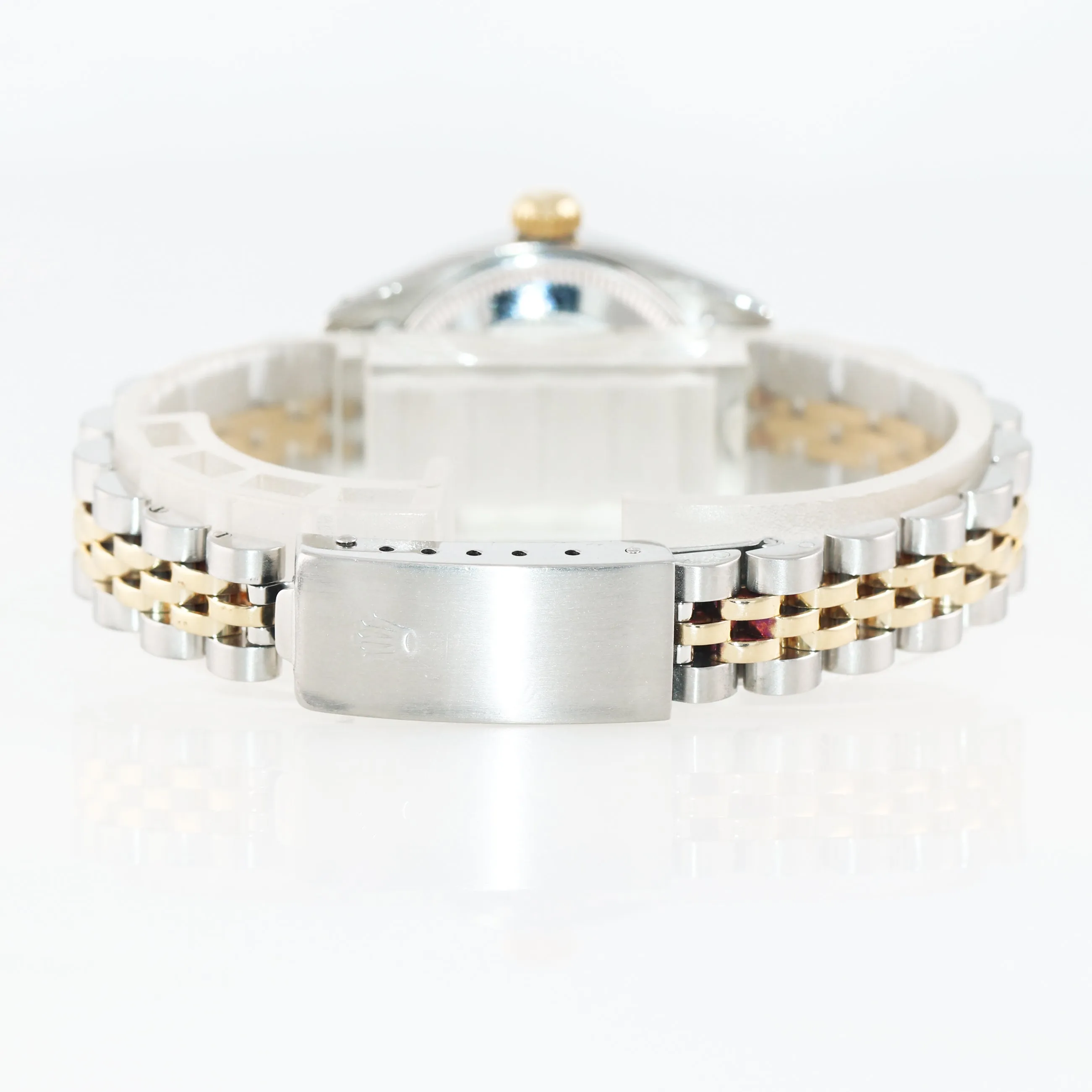 2019 Service Ladies Rolex 26mm 6917 Two Tone Gold Steel Blue Stick Dial Watch