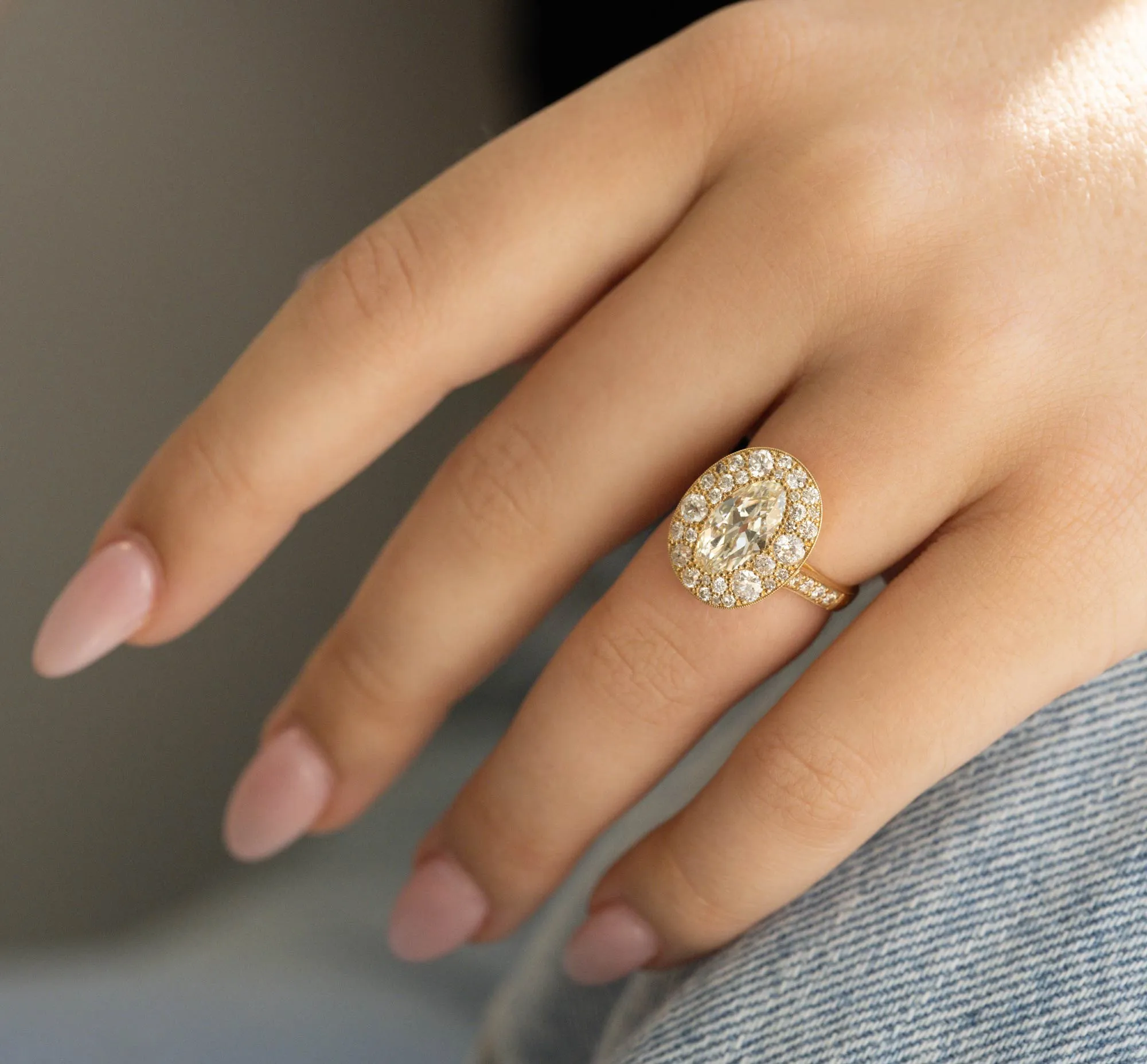 2.02 ct. 'Moval' Cut Diamond Ring