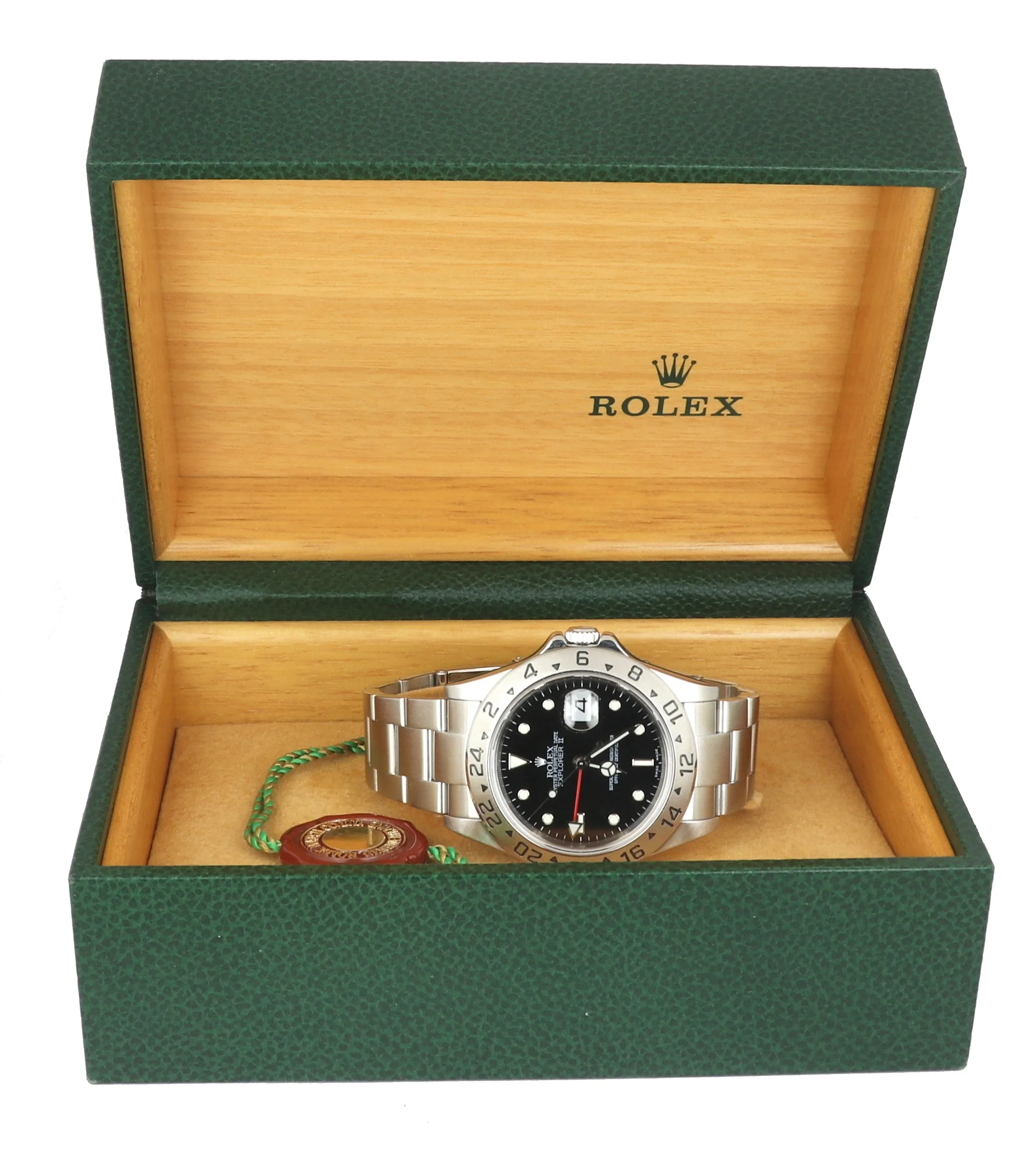 2020 ROLEX SERVICE RSC Explorer II 16570 Stainless 40mm GMT Automatic Black