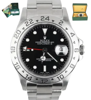 2020 ROLEX SERVICE RSC Explorer II 16570 Stainless 40mm GMT Automatic Black