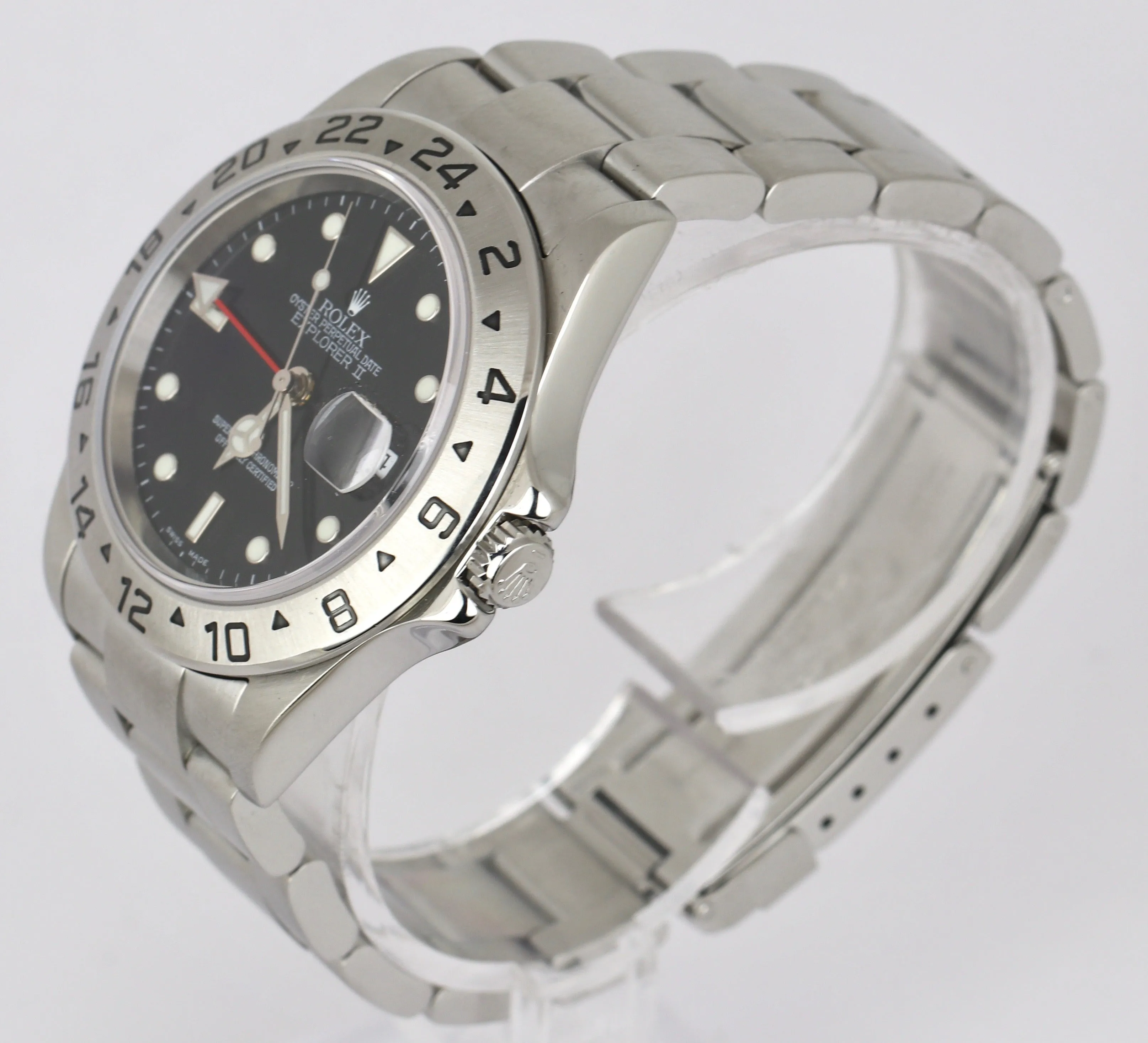2020 ROLEX SERVICE RSC Explorer II 16570 Stainless 40mm GMT Automatic Black
