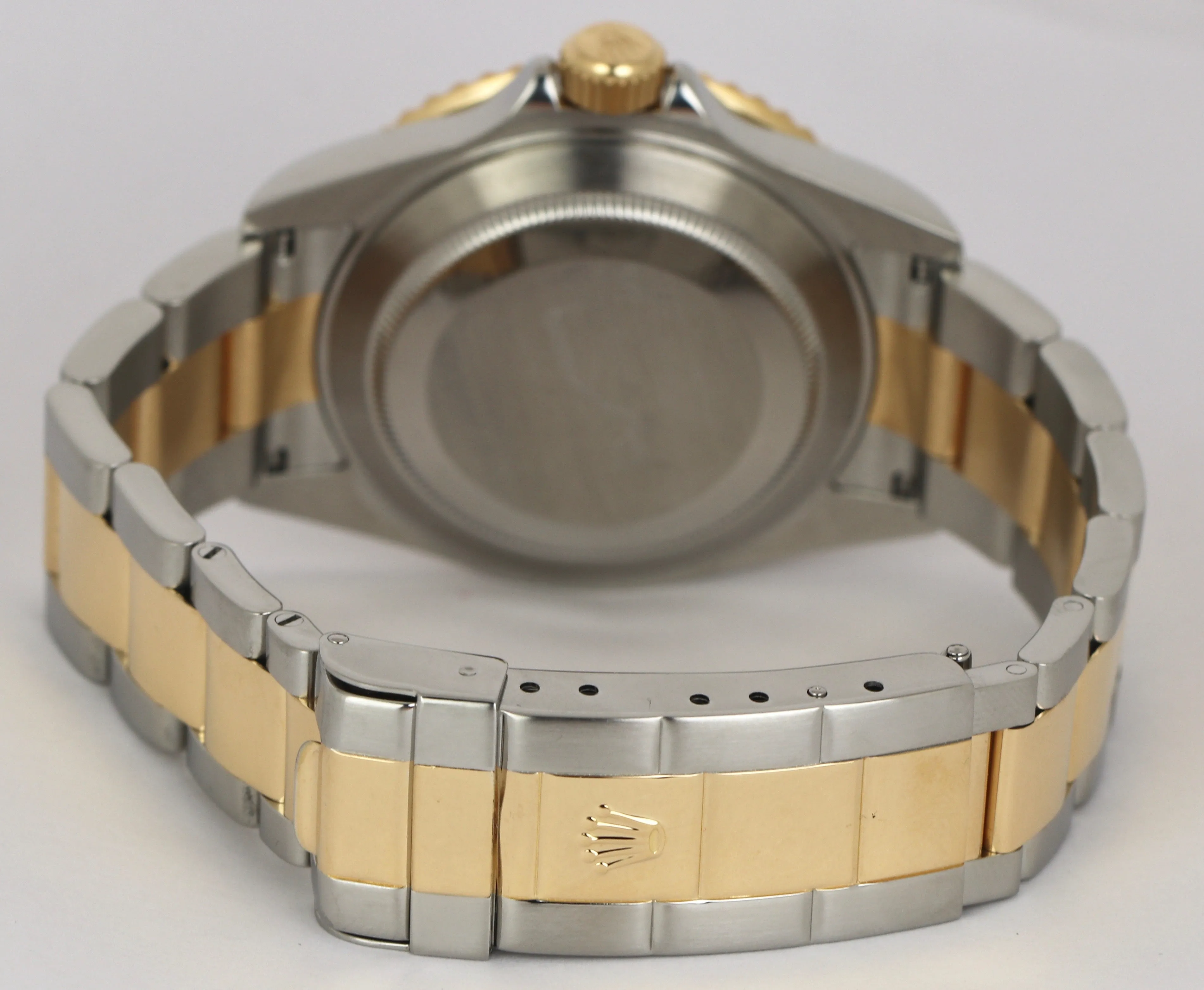 2020 ROLEX SERVICE RSC Submariner Date Blue 16613 Two-Tone 18K Gold No-Holes SEL
