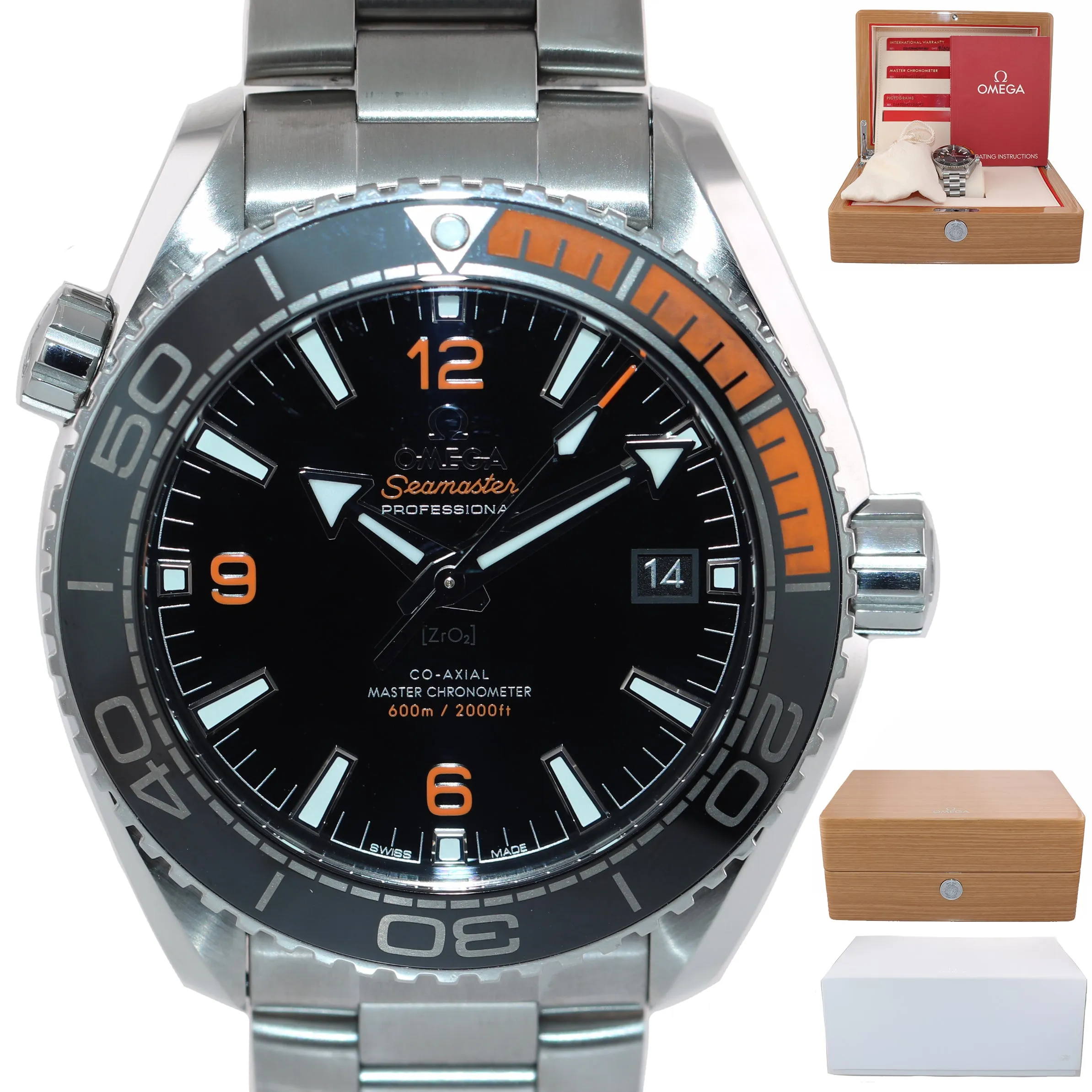 2021 MINT Omega Seamaster Planet Ocean 43.5mm 215.30.44.21.01.002 Ceramic Watch